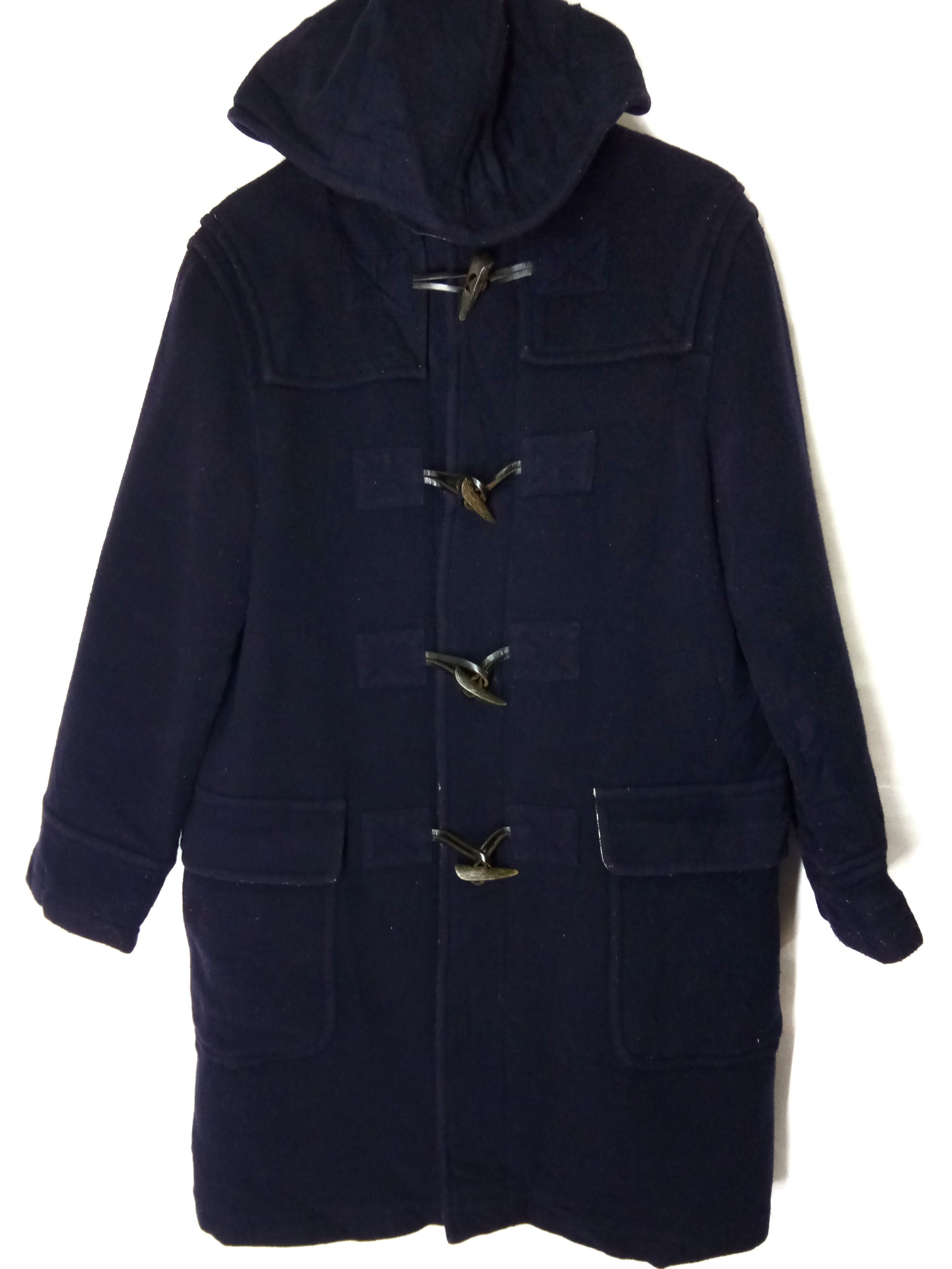 Burberry Burberry Wool Coat With Hoodie.Blue black Size US S / EU 44-46 / 1 - 2 Thumbnail