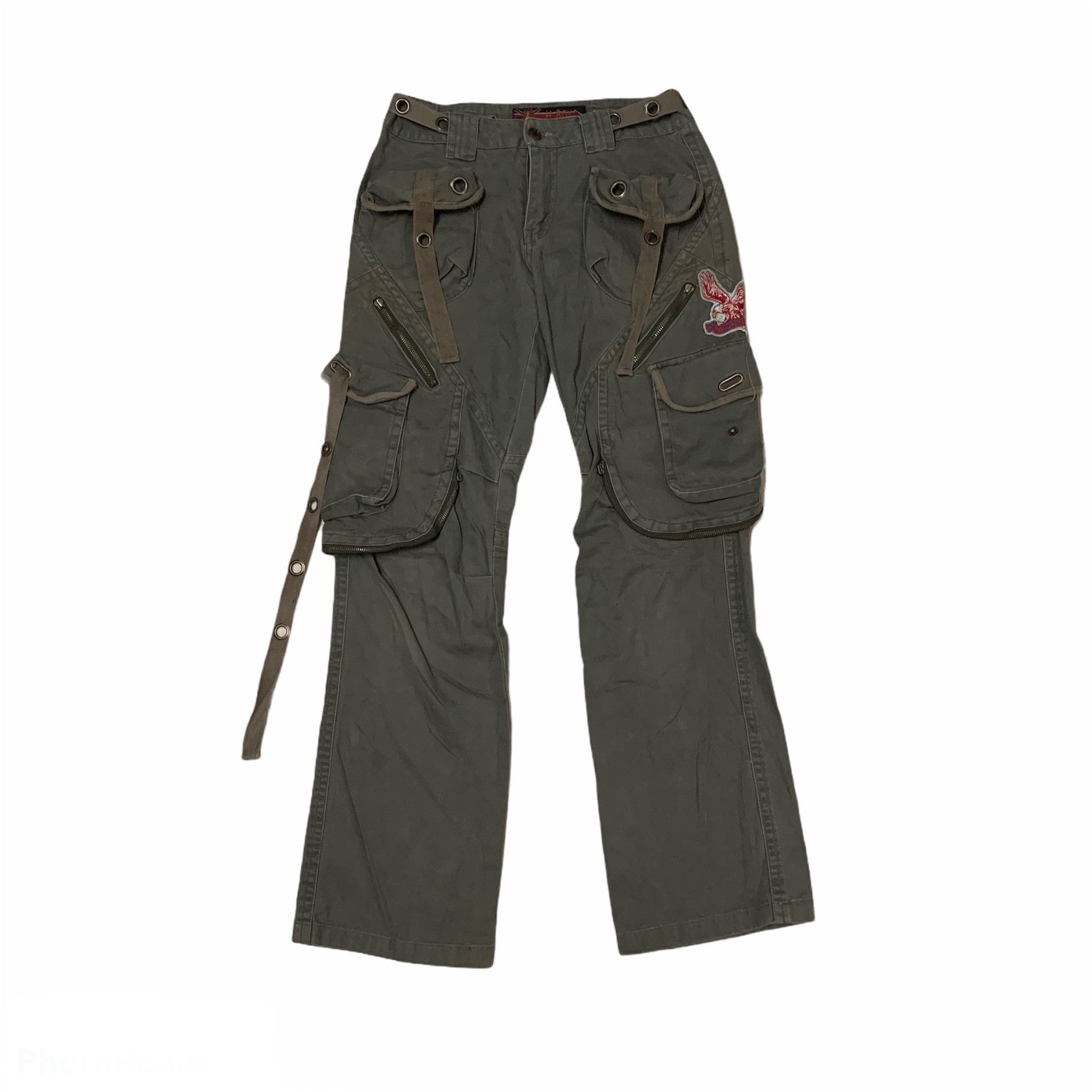 image of Designer Collection x Seditionaries H-Boy Designed In Italy 29X31 Bondage Multizipper Pants in Oliv