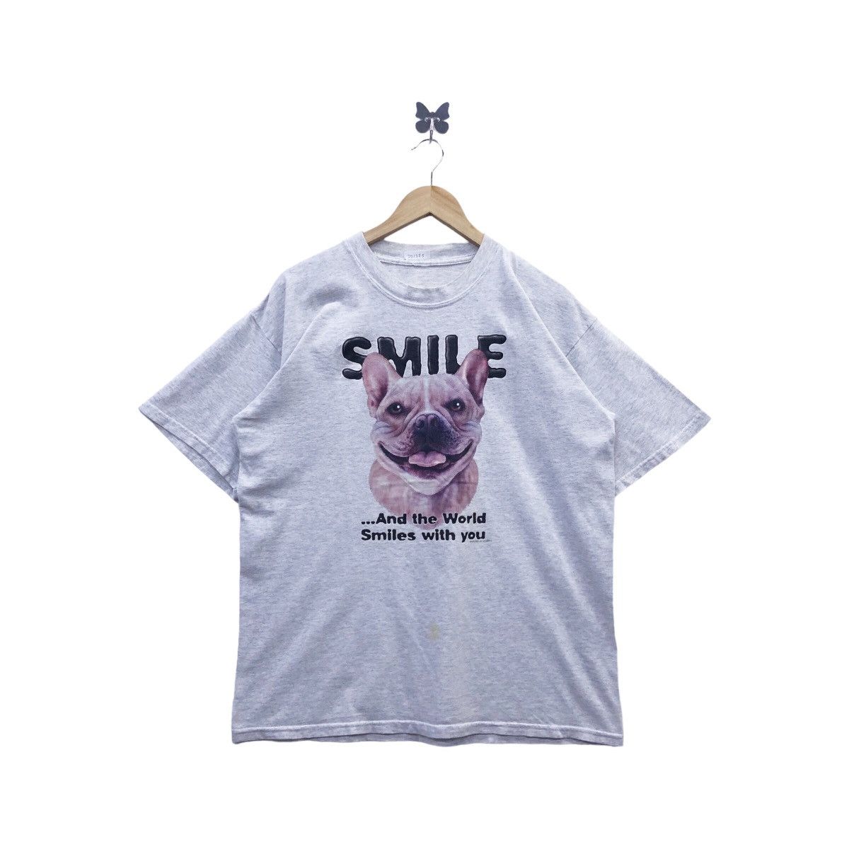 ‘Vintage Wild Side Smile Dog Graphic T-shirt