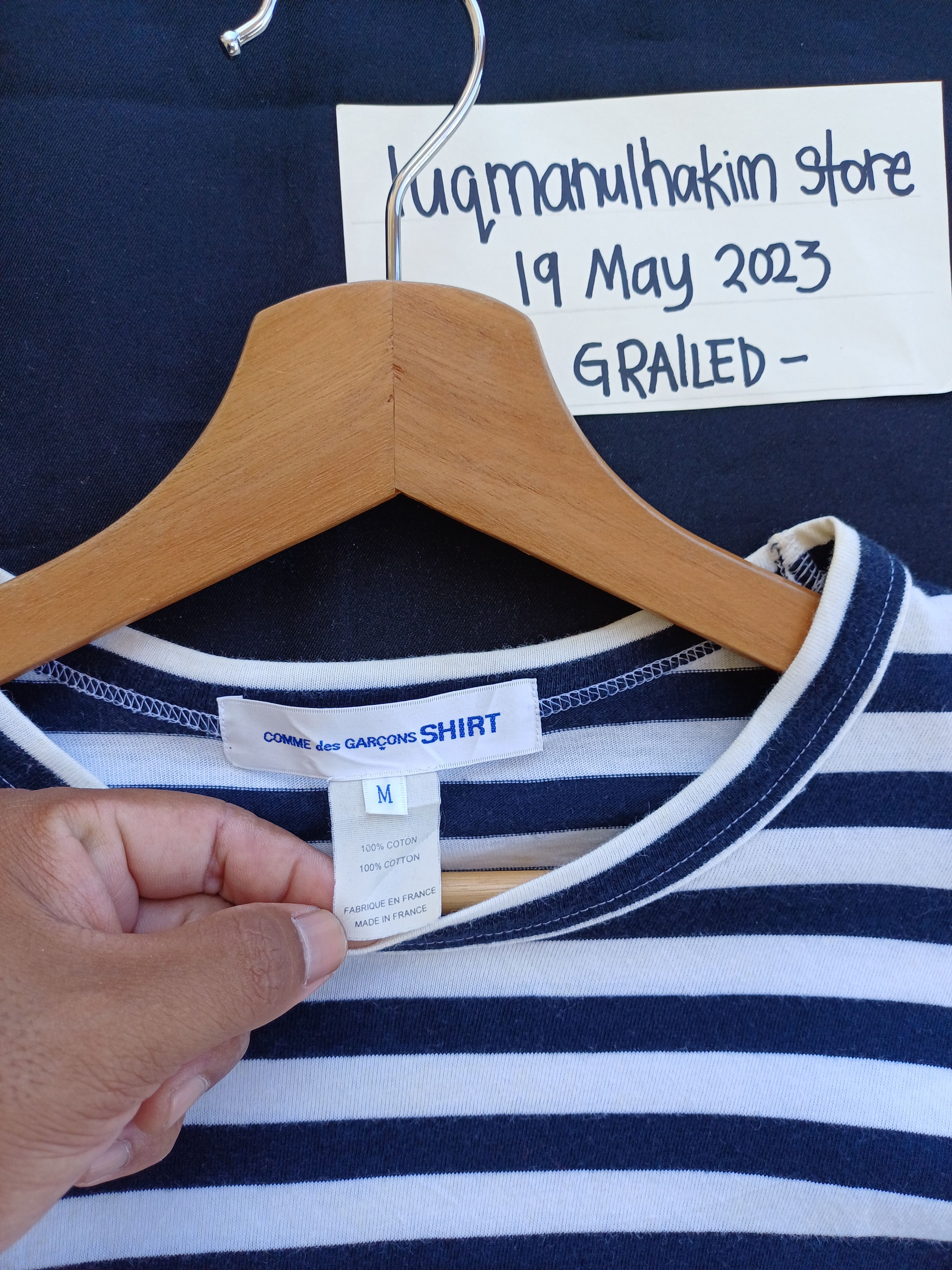 Comme des Garcons Vintage CDG Comme Des Garcons Stripes Longsleeve Shirt Size US M / EU 48-50 / 2 - 7 Thumbnail
