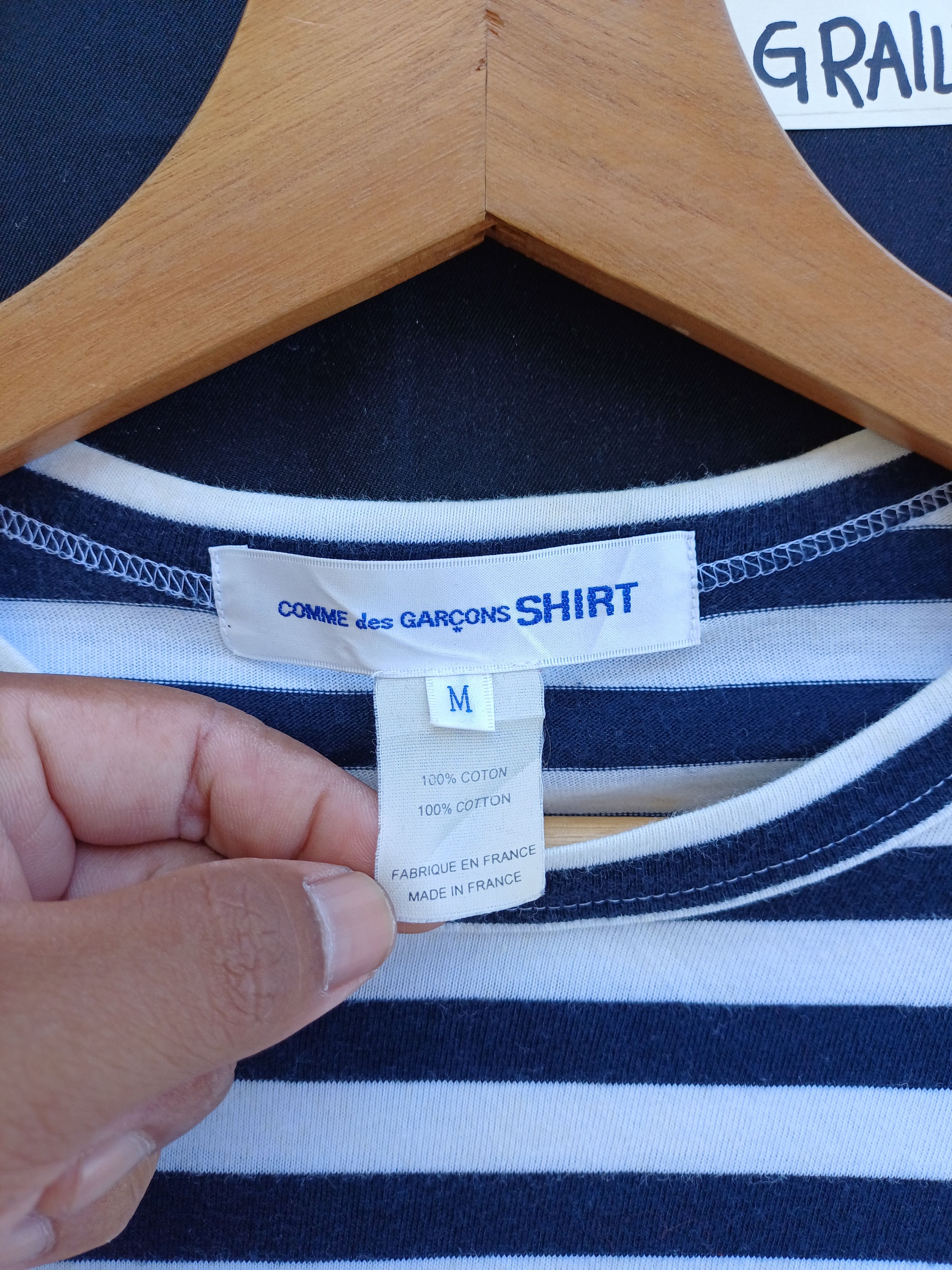 Comme des Garcons Vintage CDG Comme Des Garcons Stripes Longsleeve Shirt Size US M / EU 48-50 / 2 - 8 Thumbnail