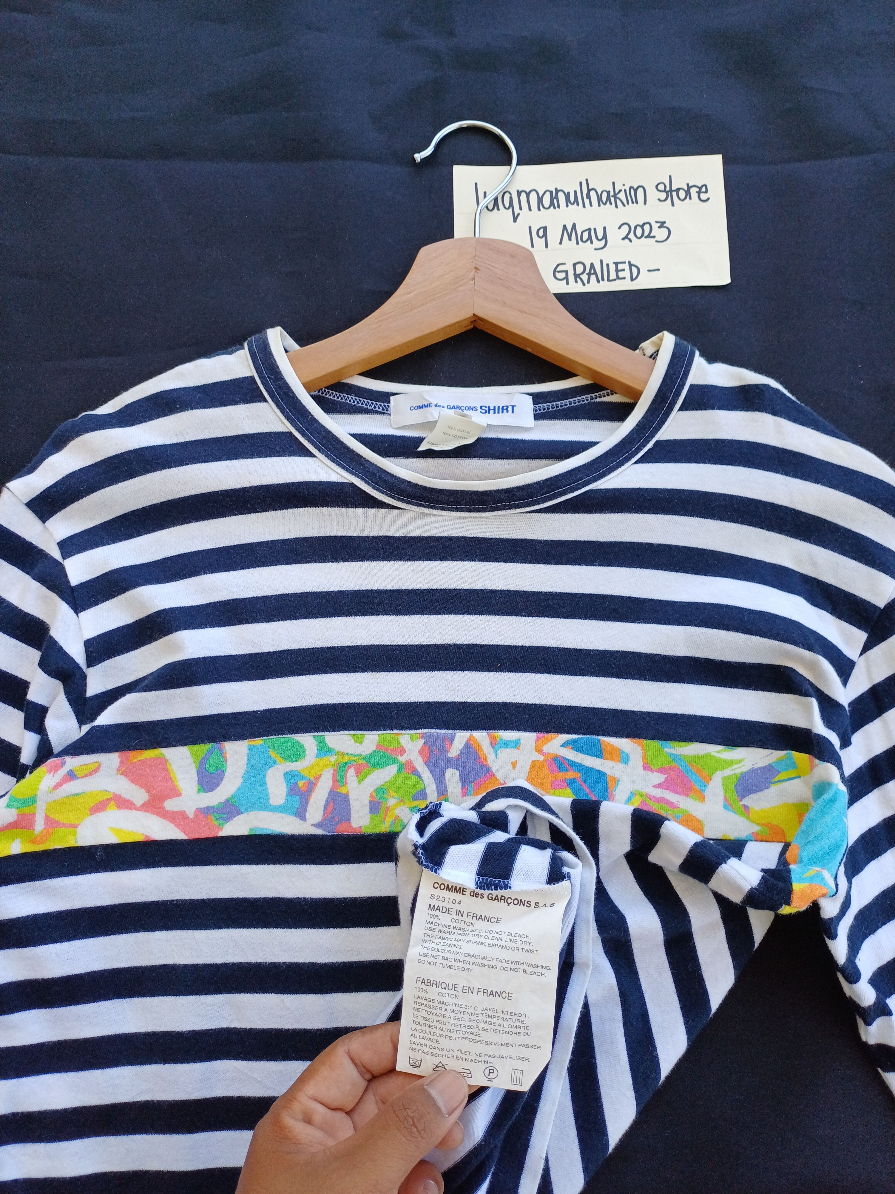 Comme des Garcons Vintage CDG Comme Des Garcons Stripes Longsleeve Shirt Size US M / EU 48-50 / 2 - 9 Thumbnail