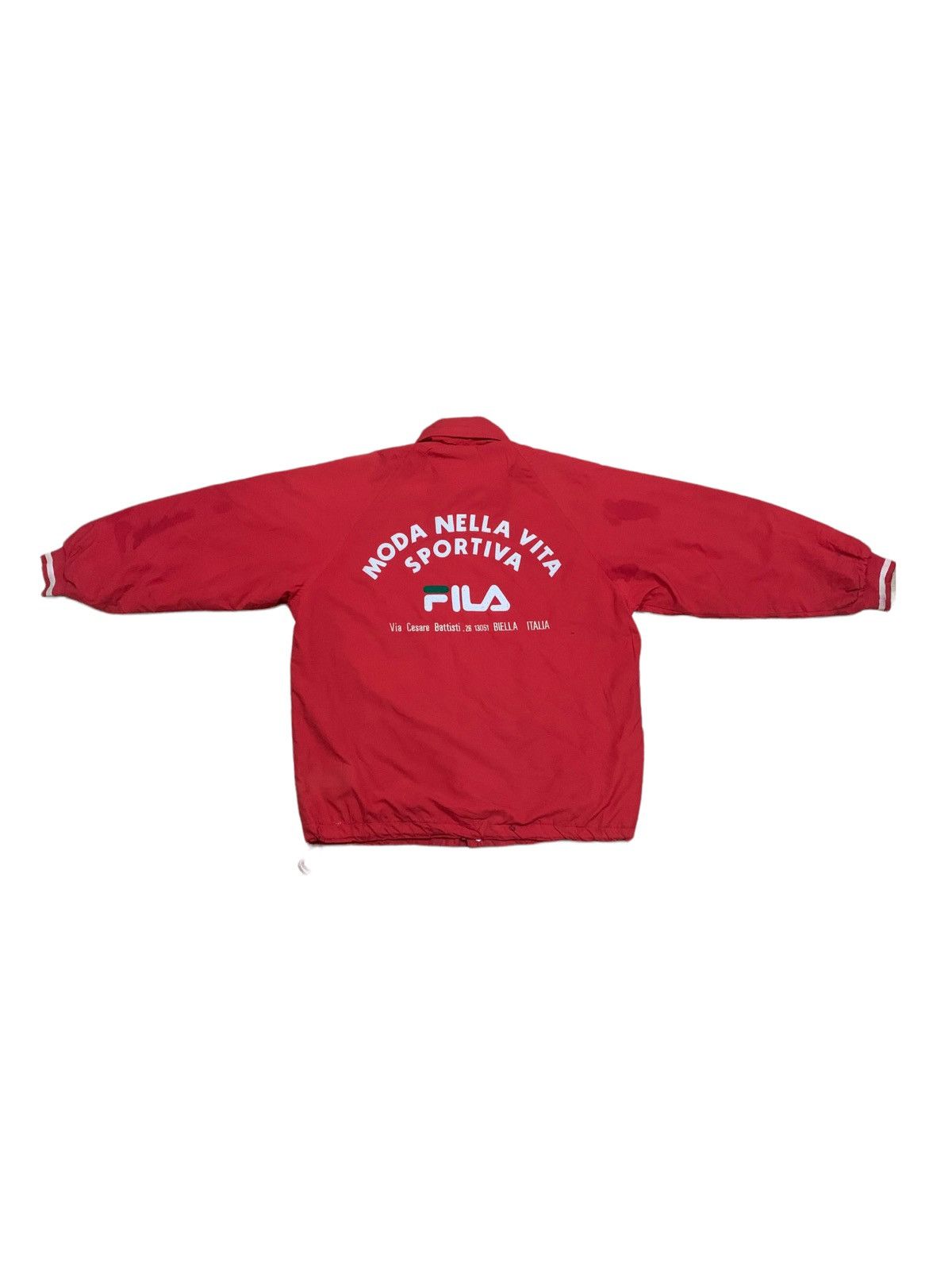 image of Fila Sport Big Logo Windbreaker in Red, Men's (Size Medium)