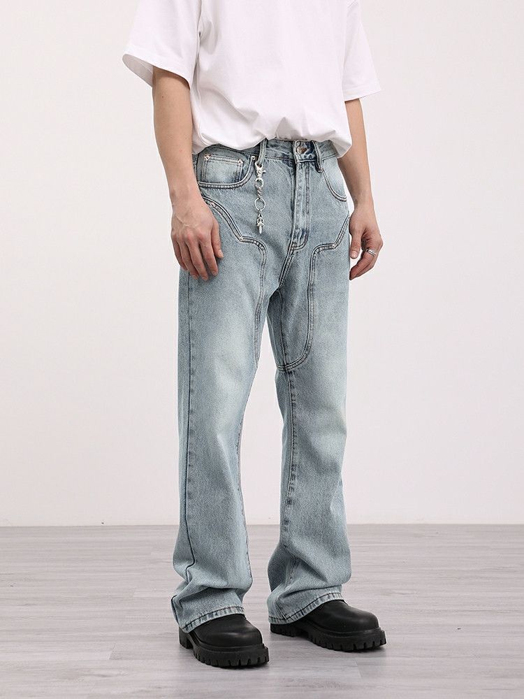 flared distressed carpenter pants