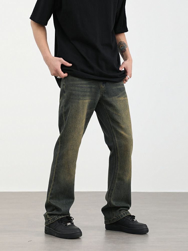 punk flared distressed pants