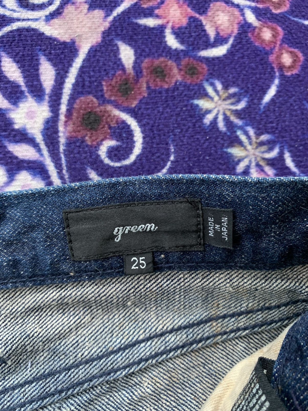 Japanese Brand Japanese Green Flare Denim Size US 27 - 5 Thumbnail