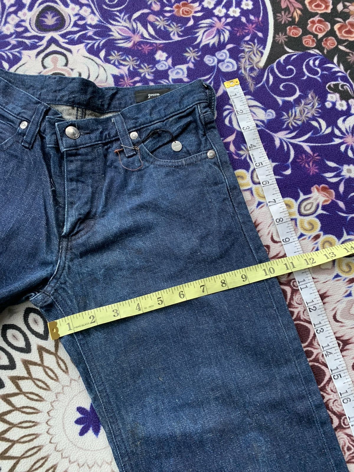 Japanese Brand Japanese Green Flare Denim Size US 27 - 12 Thumbnail