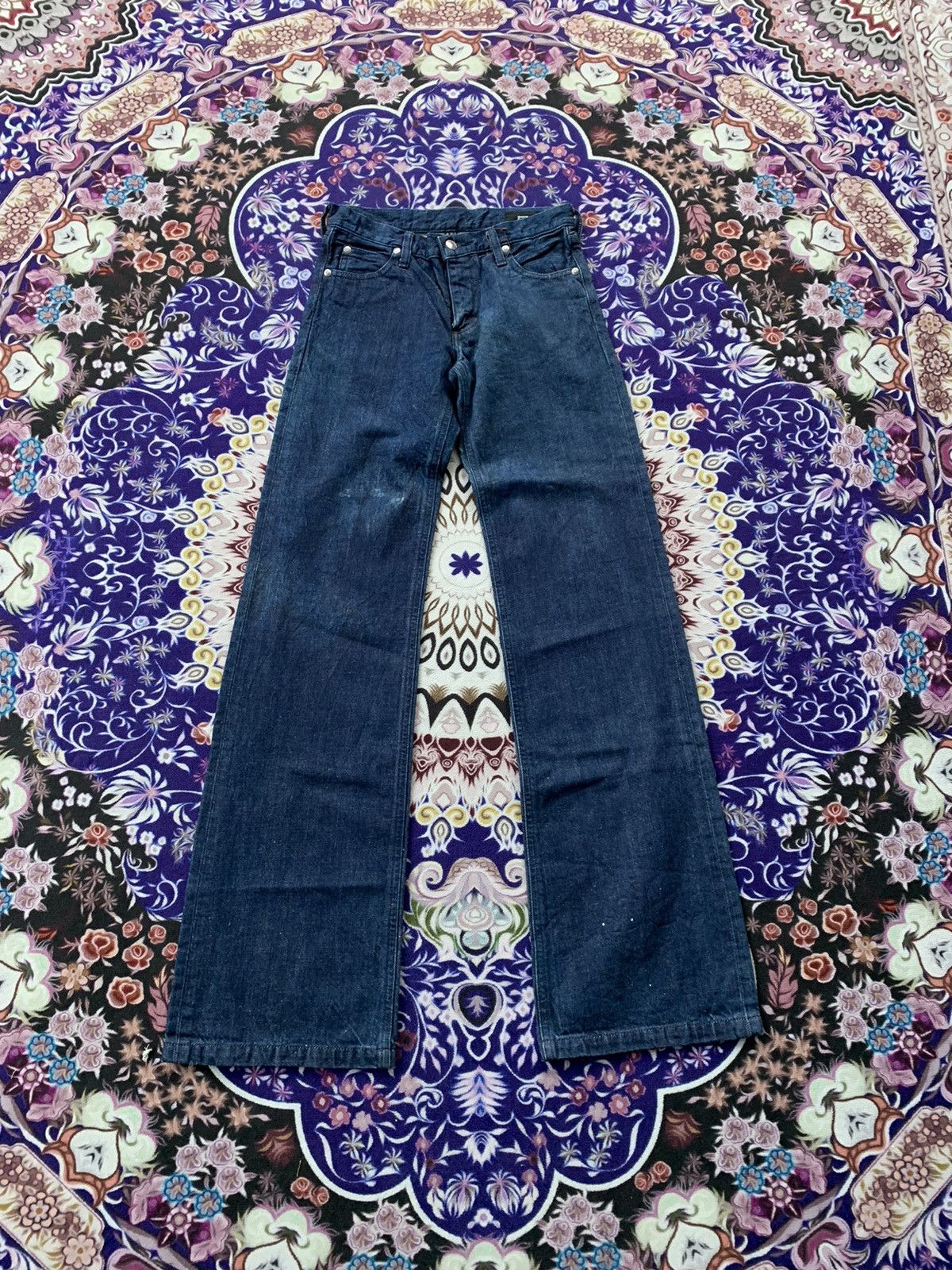 Japanese Brand Japanese Green Flare Denim Size US 27 - 1 Thumbnail