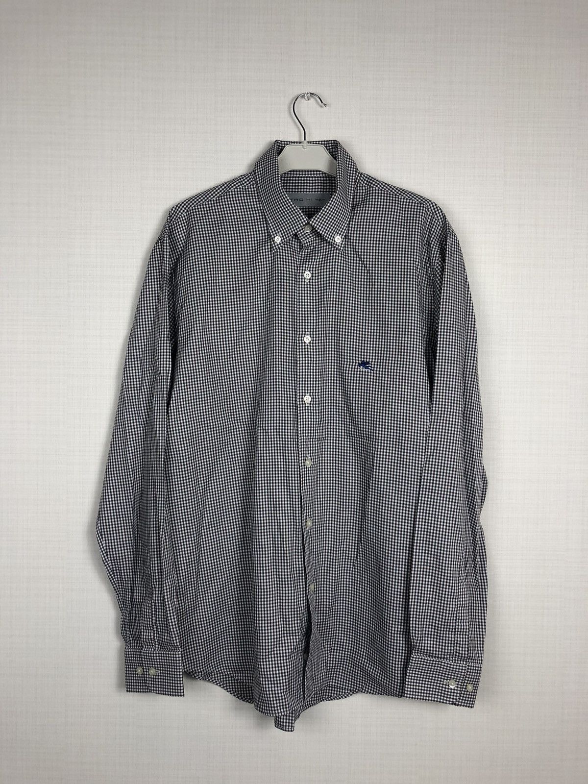 Etro Etro 41 Homme check logo button up classic long sleeve Size US L / EU 52-54 / 3 - 1 Thumbnail