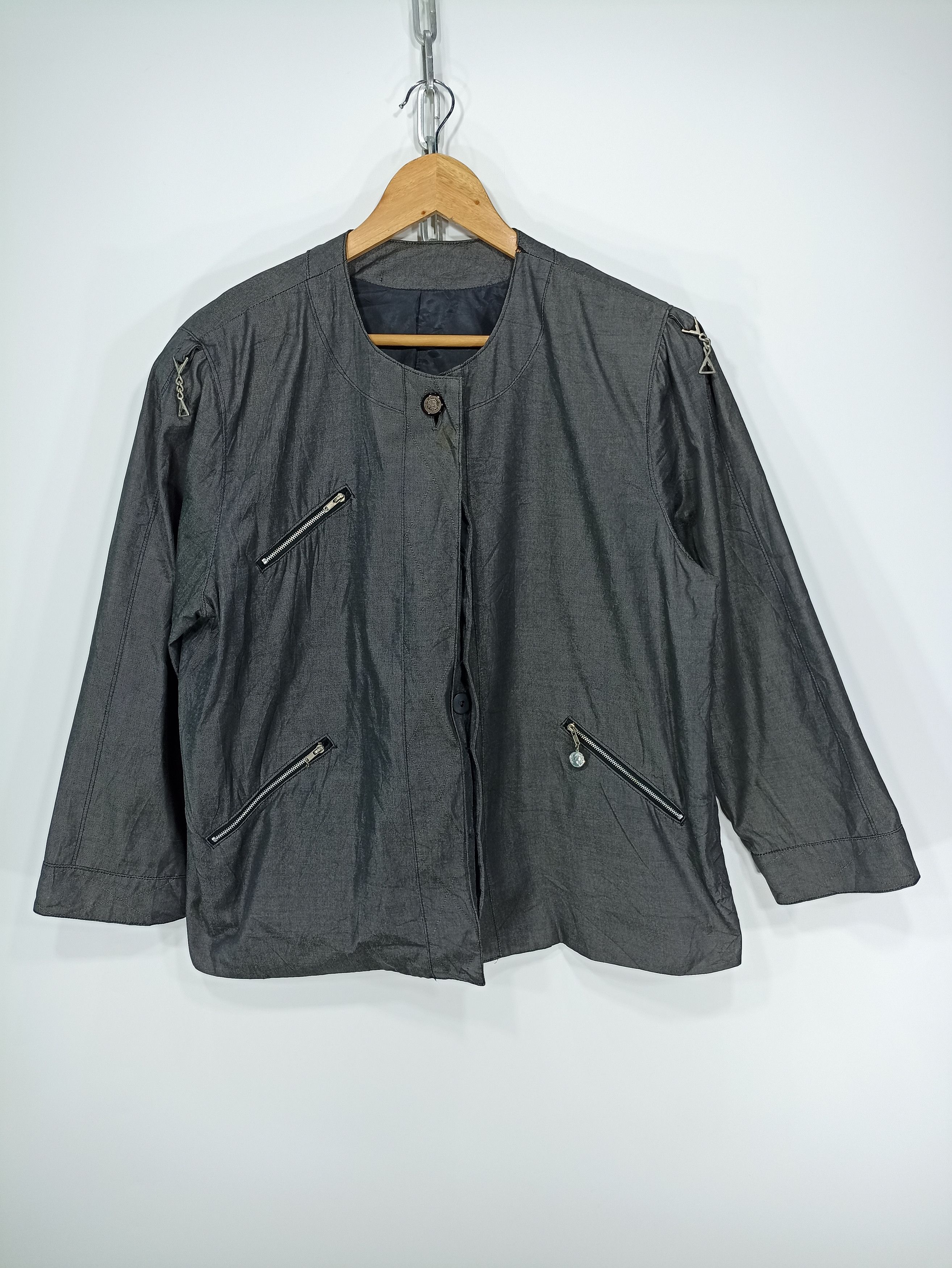 Japanese Brand × Vintage Unknown Brand Zipper pocket button jacket Size US M / EU 48-50 / 2 - 1 Thumbnail