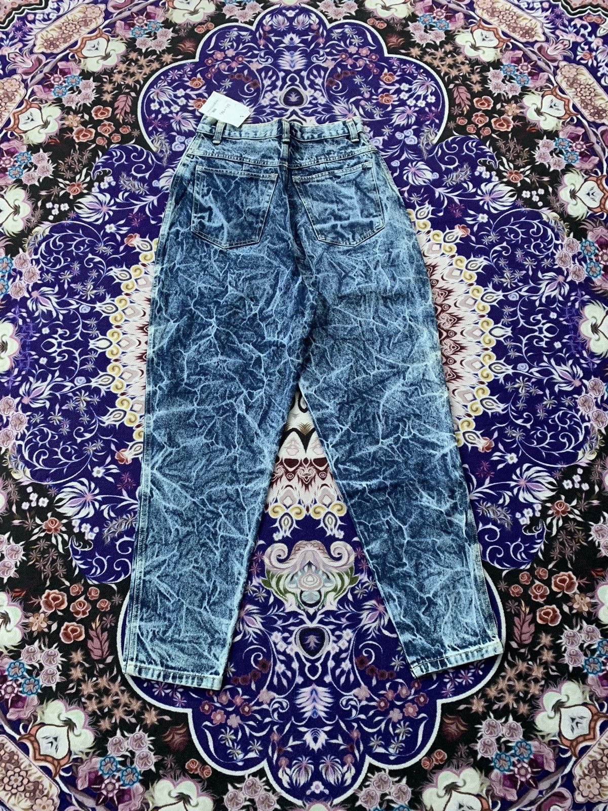 Japanese Brand Rare African Beat Club Acid Wash Denim Size US 27 - 8 Thumbnail