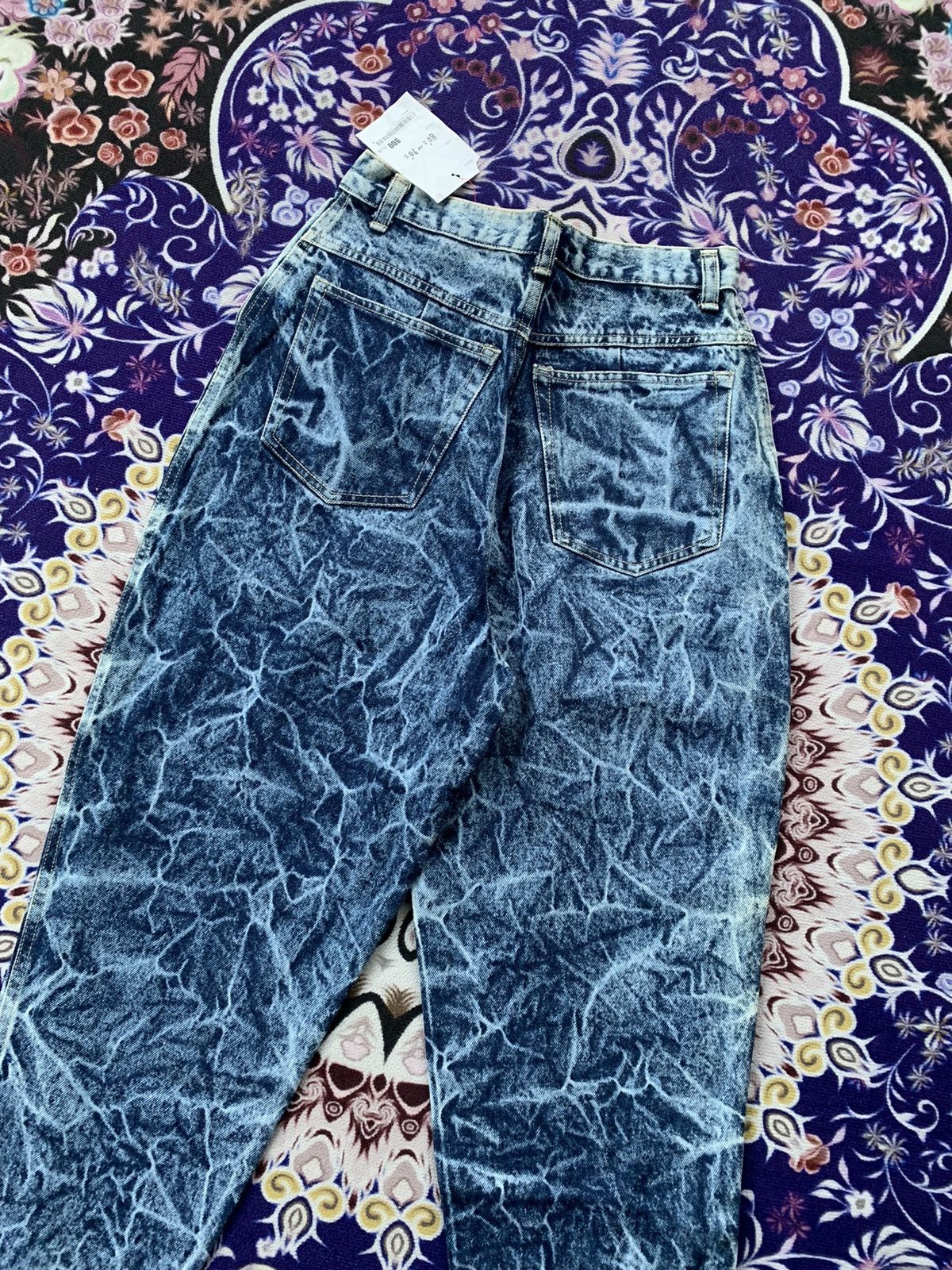 Japanese Brand Rare African Beat Club Acid Wash Denim Size US 27 - 9 Thumbnail
