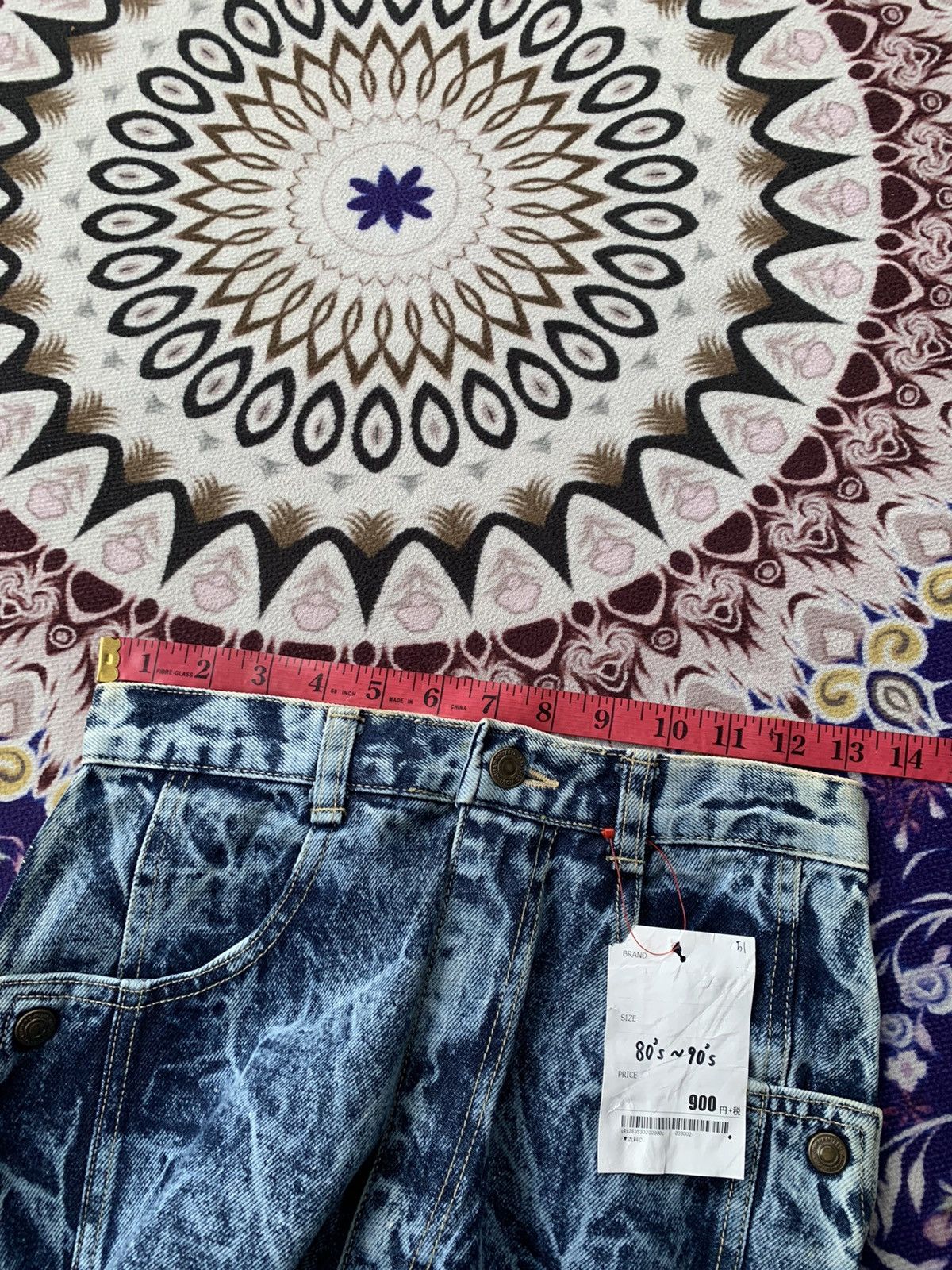 Japanese Brand Rare African Beat Club Acid Wash Denim Size US 27 - 11 Thumbnail