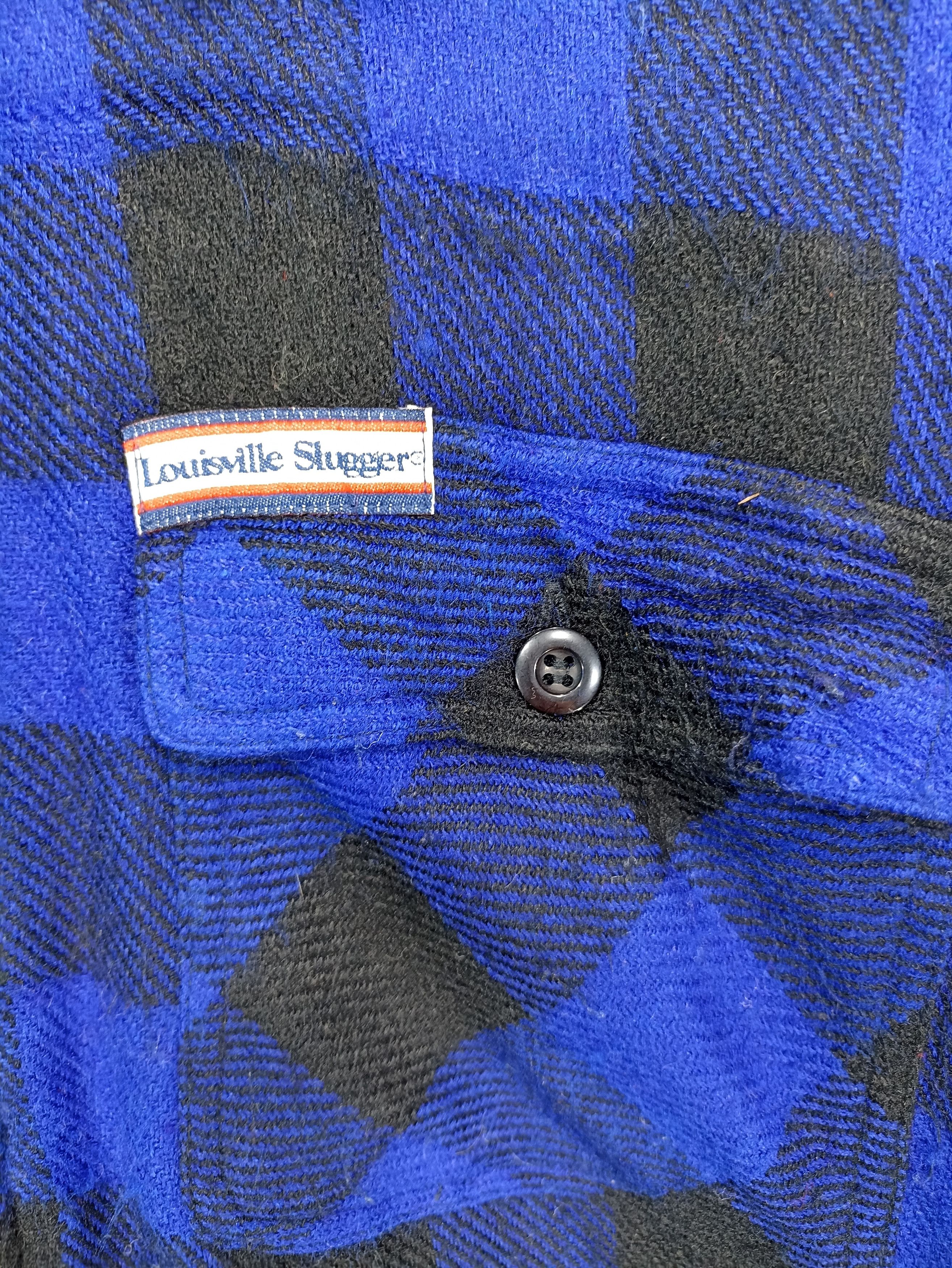 Japanese Brand × Vintage Vintage Louisville Slugger Plaid Blue Black Lineng Sherpa Size US M / EU 48-50 / 2 - 4 Thumbnail