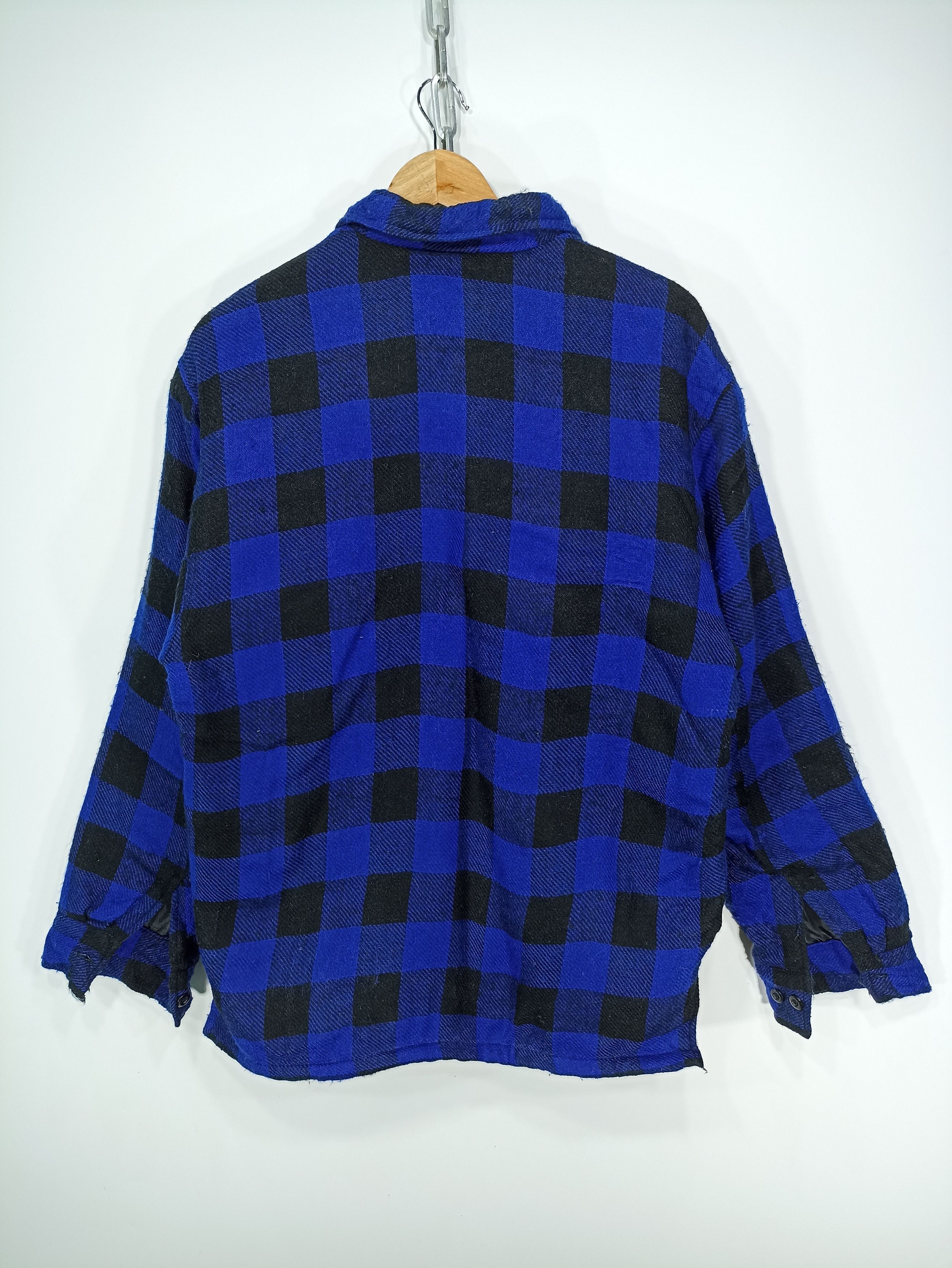Japanese Brand × Vintage Vintage Louisville Slugger Plaid Blue Black Lineng Sherpa Size US M / EU 48-50 / 2 - 7 Thumbnail