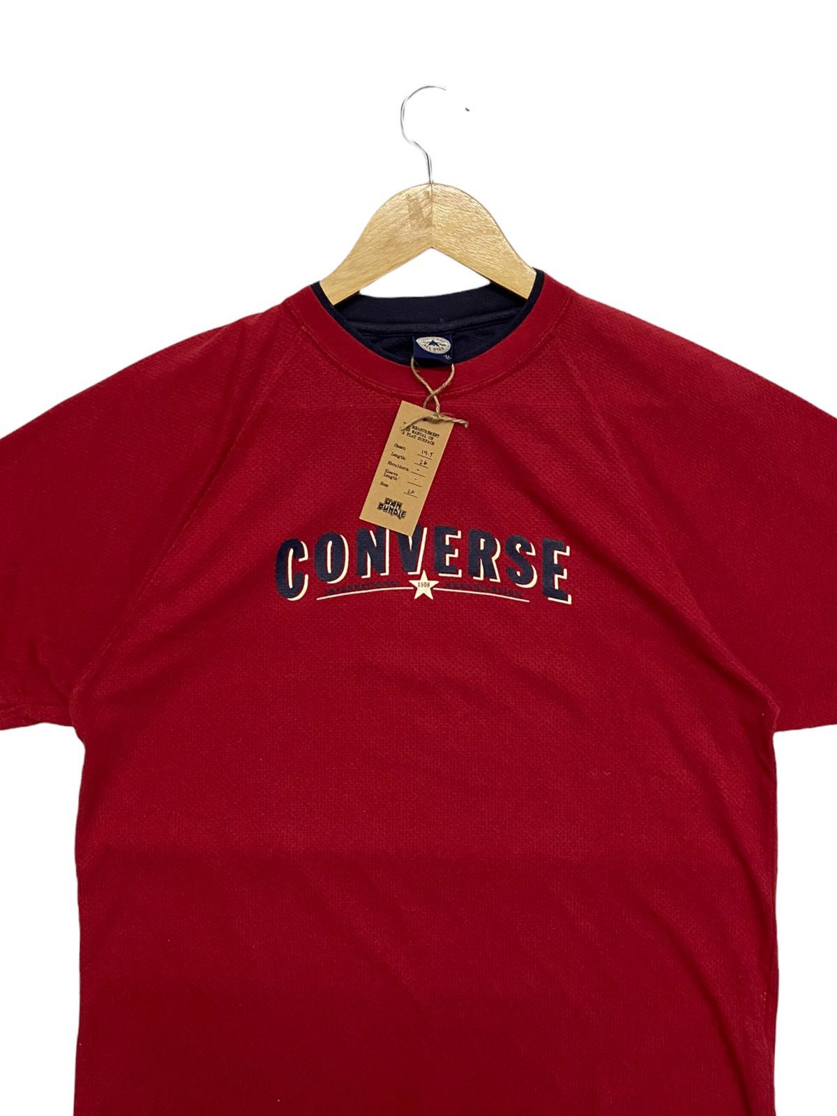 Converse × Vintage Rare Vintage Converse Spell Out Big Logo Classic Shirt Size US M / EU 48-50 / 2 - 2 Thumbnail