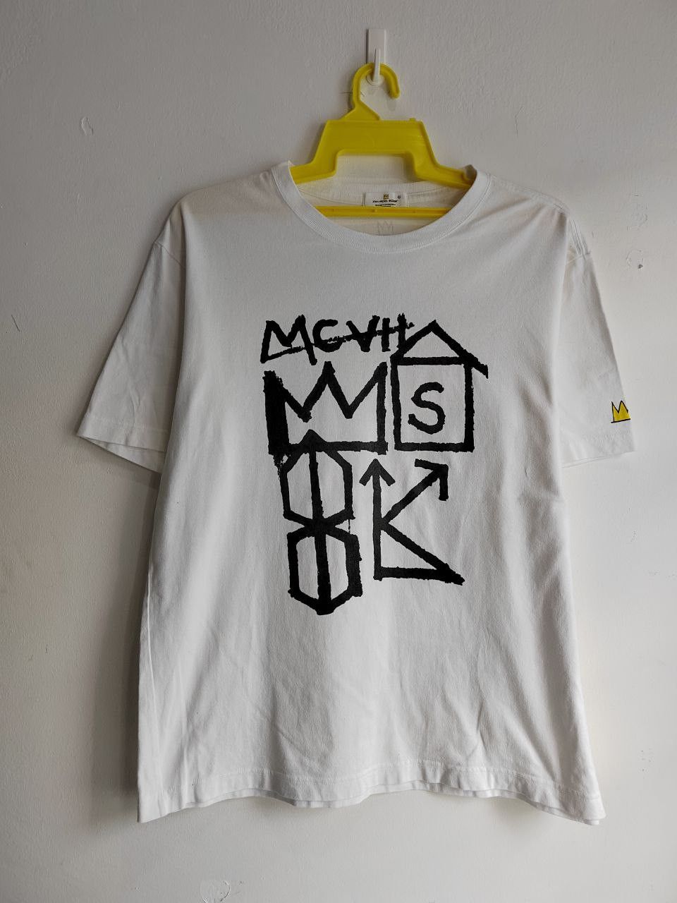 image of Vintage Jean Michel Basquait Art Tshirt in White, Men's (Size XL)