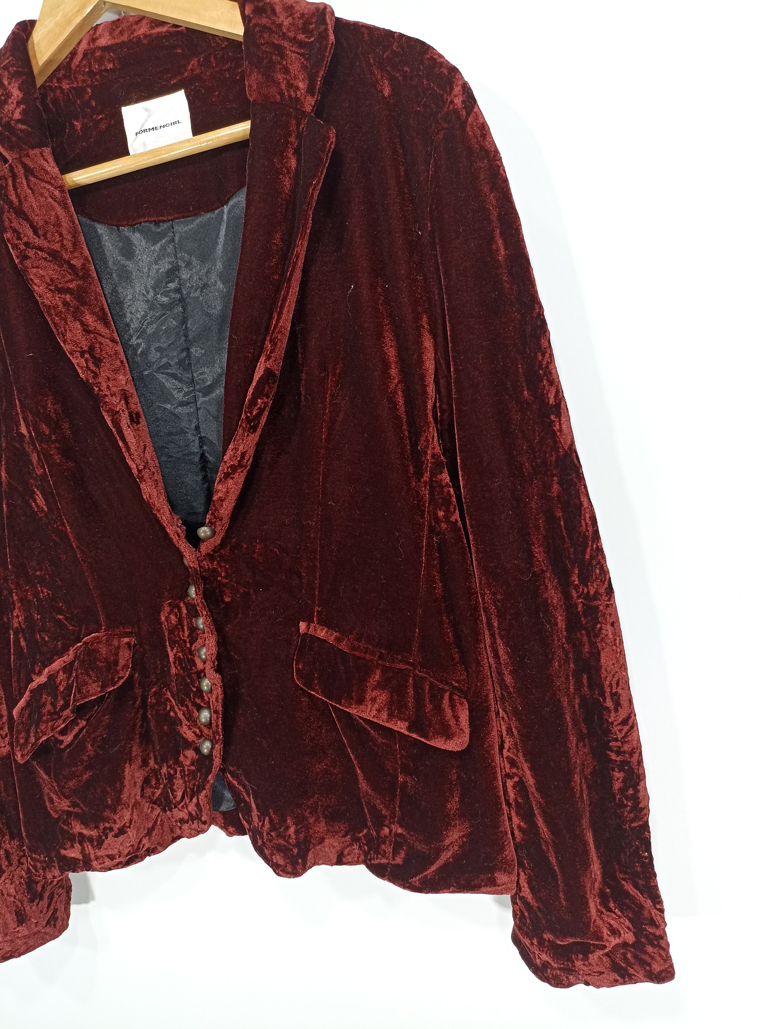 Japanese Brand × Velvet × Vintage Vintage FORMENGIRL Valvet Blazer Croped Size US XS / EU 42 / 0 - 3 Thumbnail
