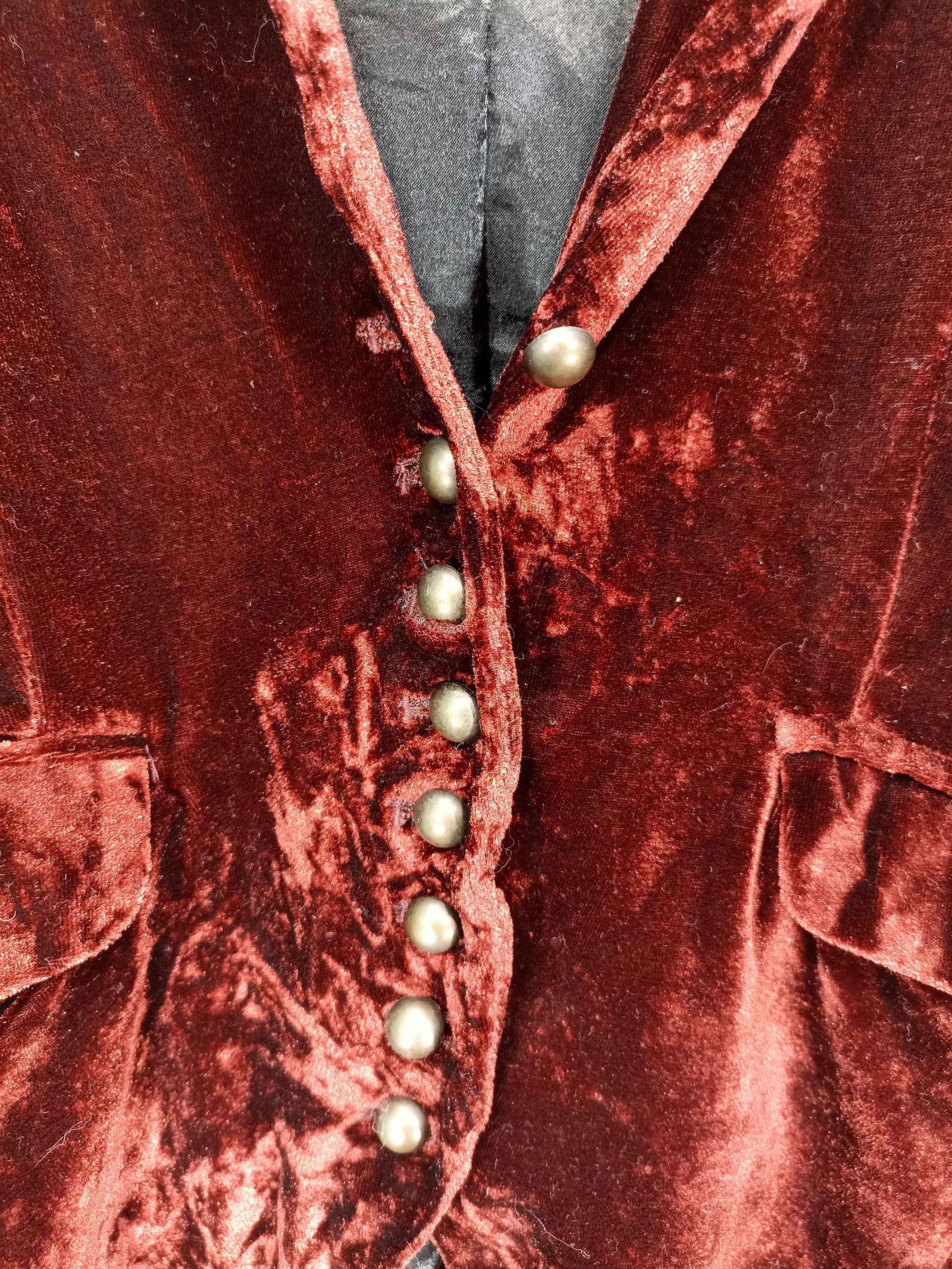 Japanese Brand × Velvet × Vintage Vintage FORMENGIRL Valvet Blazer Croped Size US XS / EU 42 / 0 - 6 Thumbnail