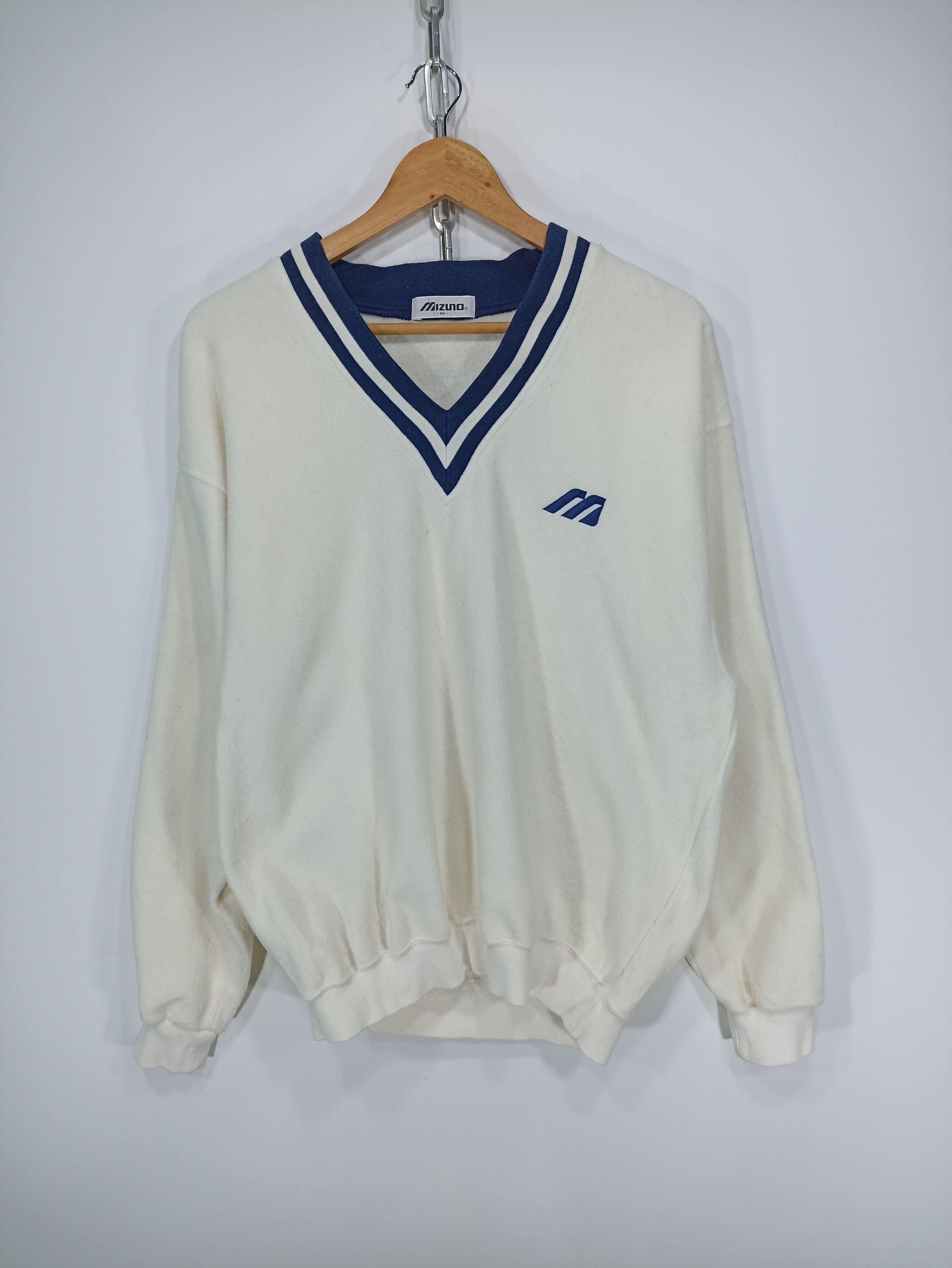 Japanese Brand × Mizuno × Vintage Vintage Fleece Mizuno V Neck Size US M / EU 48-50 / 2 - 1 Thumbnail