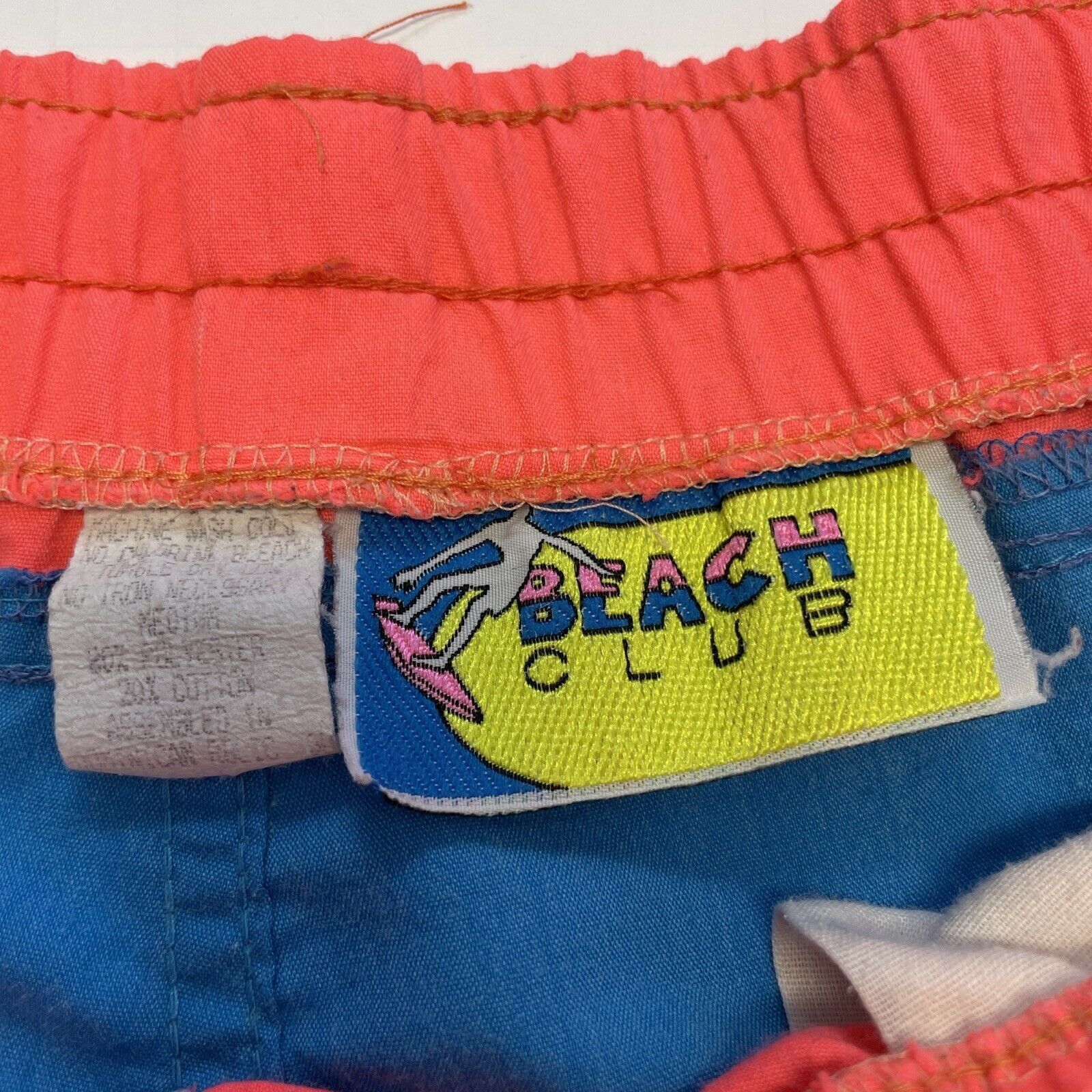 Vintage Vintage 80s Beach Club Board Shorts Stained M Size US 35 - 6 Thumbnail