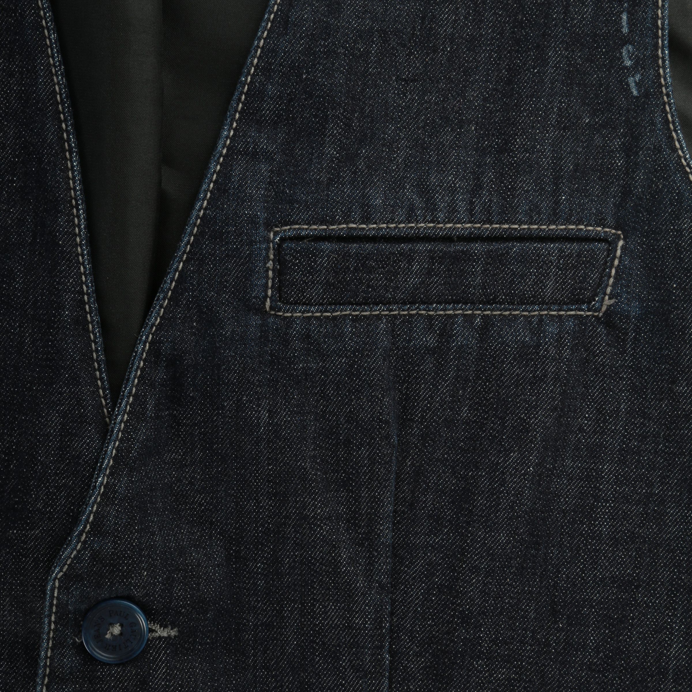 Jean Paul Gaultier × Vintage Jean Paul Gaultier Denim Vest Size US M / EU 48-50 / 2 - 3 Thumbnail