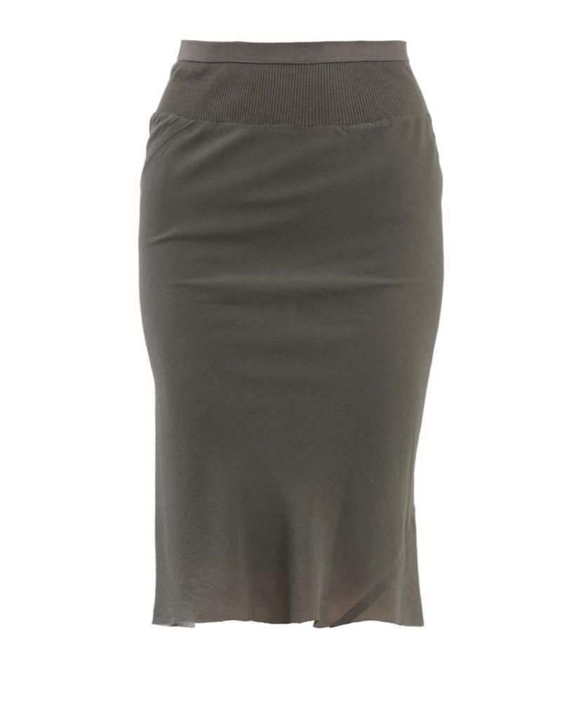 image of Rick Owens Knee Skirts Midi Dark Silk Women’S 2016 in Grey, Women's (Size 28)