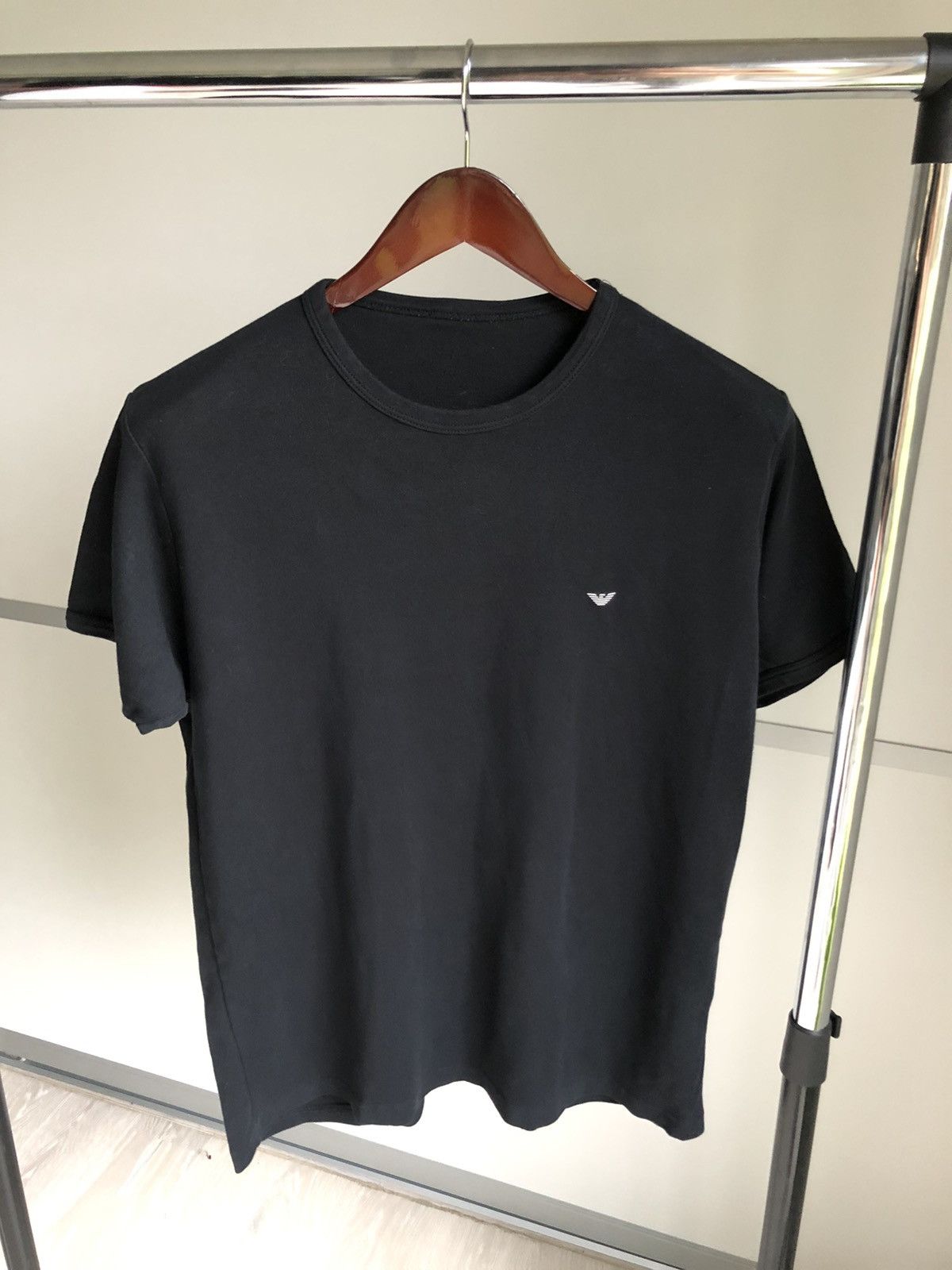 Armani Armani Black Shirt Tee Logo Size US XL / EU 56 / 4 - 1 Thumbnail