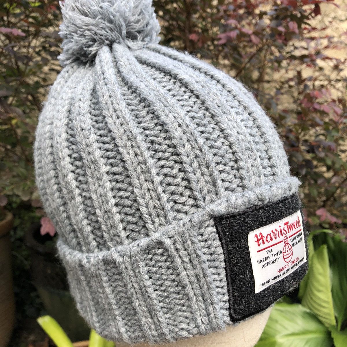 Designer × Harris Tweed 🔥Iconic🔥Vintage Harris Tweed Patches Winter Beanie Snow Cap Size ONE SIZE - 5 Thumbnail