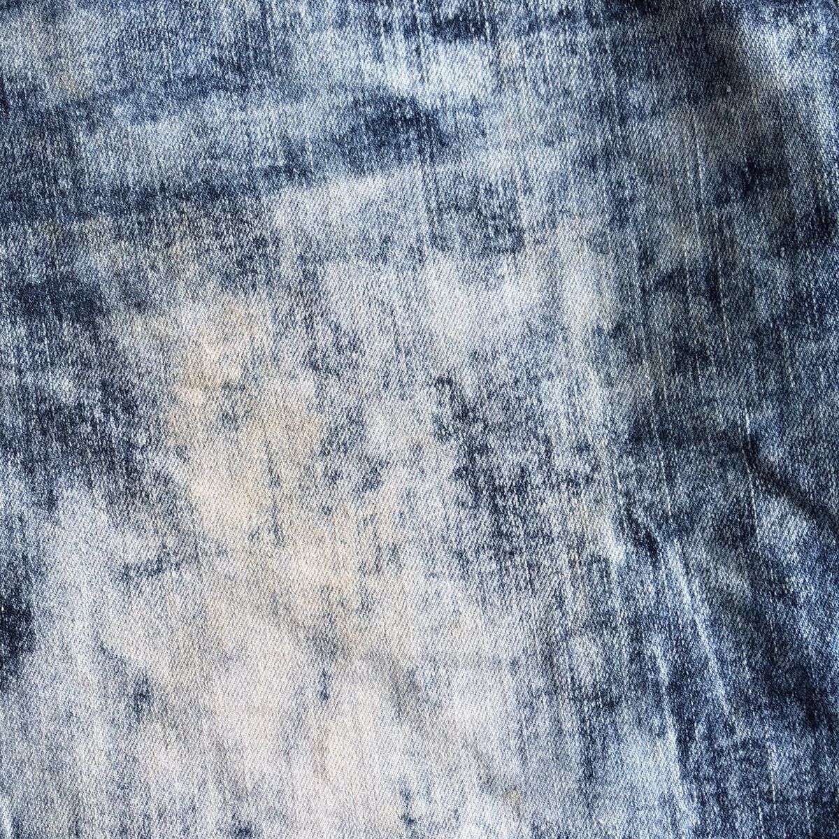 Japanese Brand × Vintage 🔥Sick🔥🇯🇵Raw-X Splash Acid Blue Wash Biker Styles Denim Jeans Size US 34 / EU 50 - 10 Thumbnail