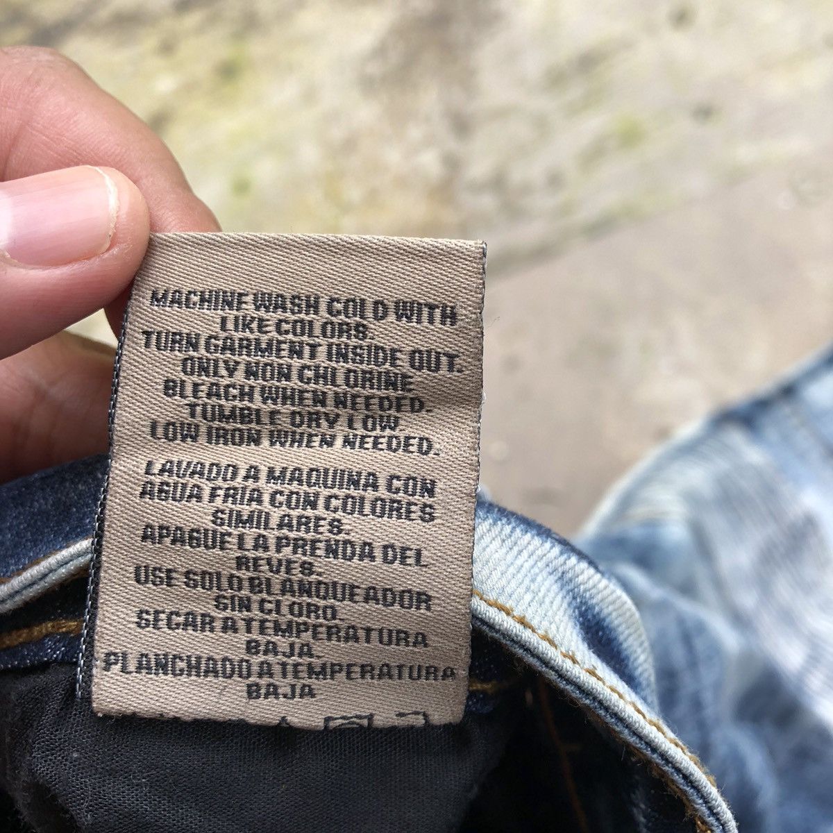 Japanese Brand × Vintage 🔥Sick🔥🇯🇵Raw-X Splash Acid Blue Wash Biker Styles Denim Jeans Size US 34 / EU 50 - 14 Thumbnail