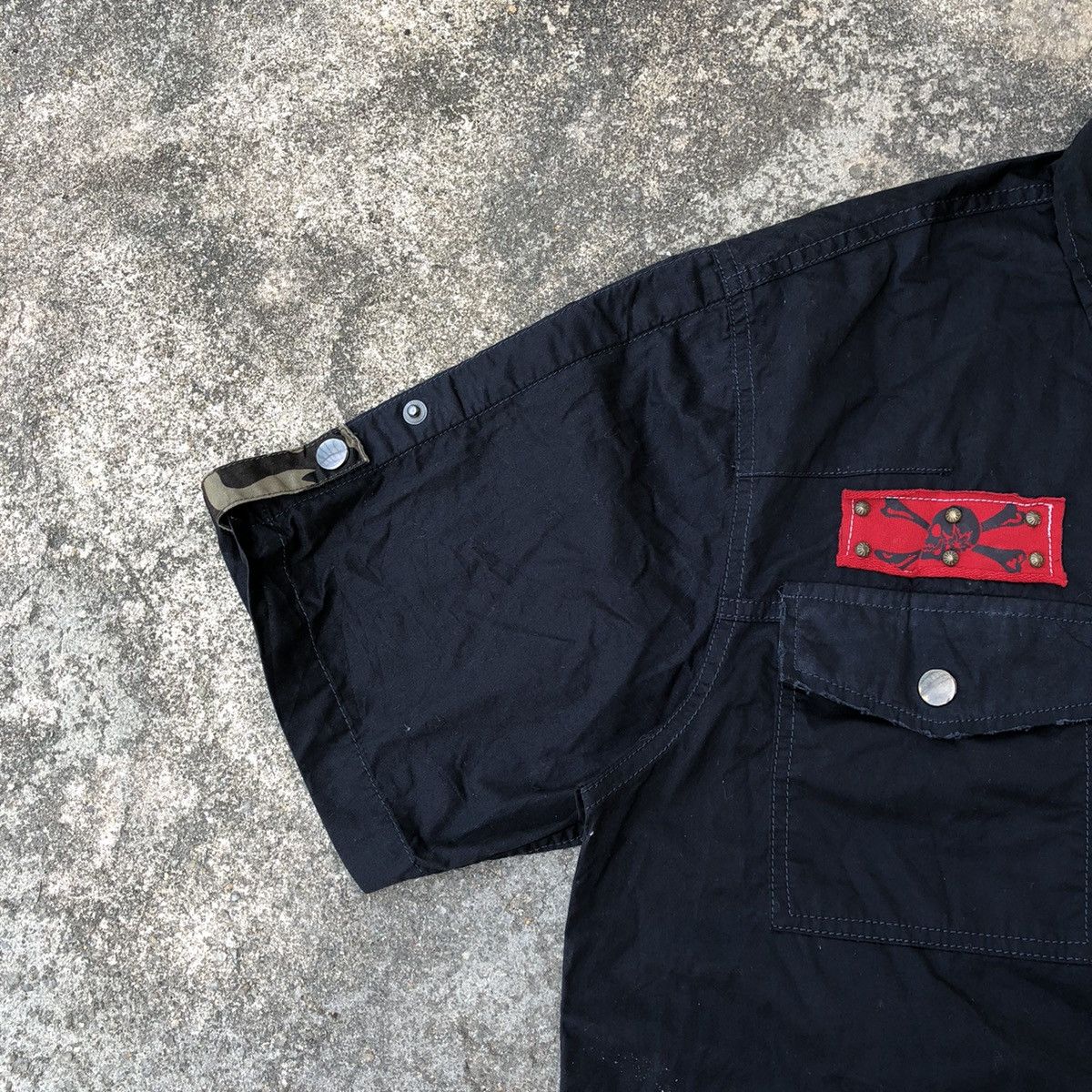 Japanese Brand 🔥Sick🔥🇯🇵Street Republic Spike Big Skull Sedi Style Punk Shirt Size US M / EU 48-50 / 2 - 9 Thumbnail