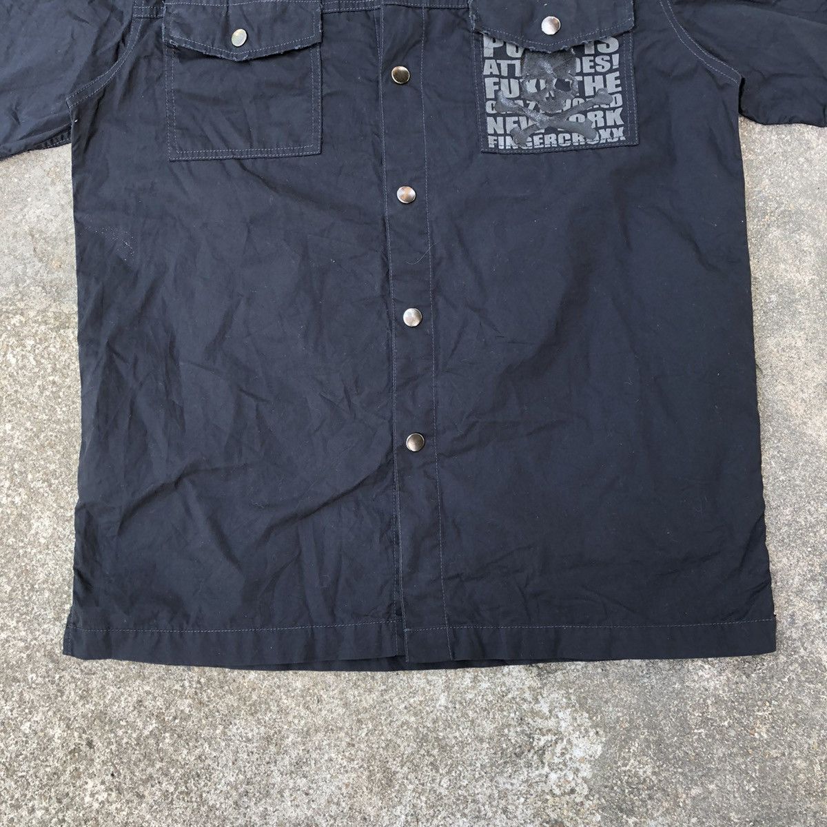 Japanese Brand 🔥Sick🔥🇯🇵Street Republic Spike Big Skull Sedi Style Punk Shirt Size US M / EU 48-50 / 2 - 5 Thumbnail