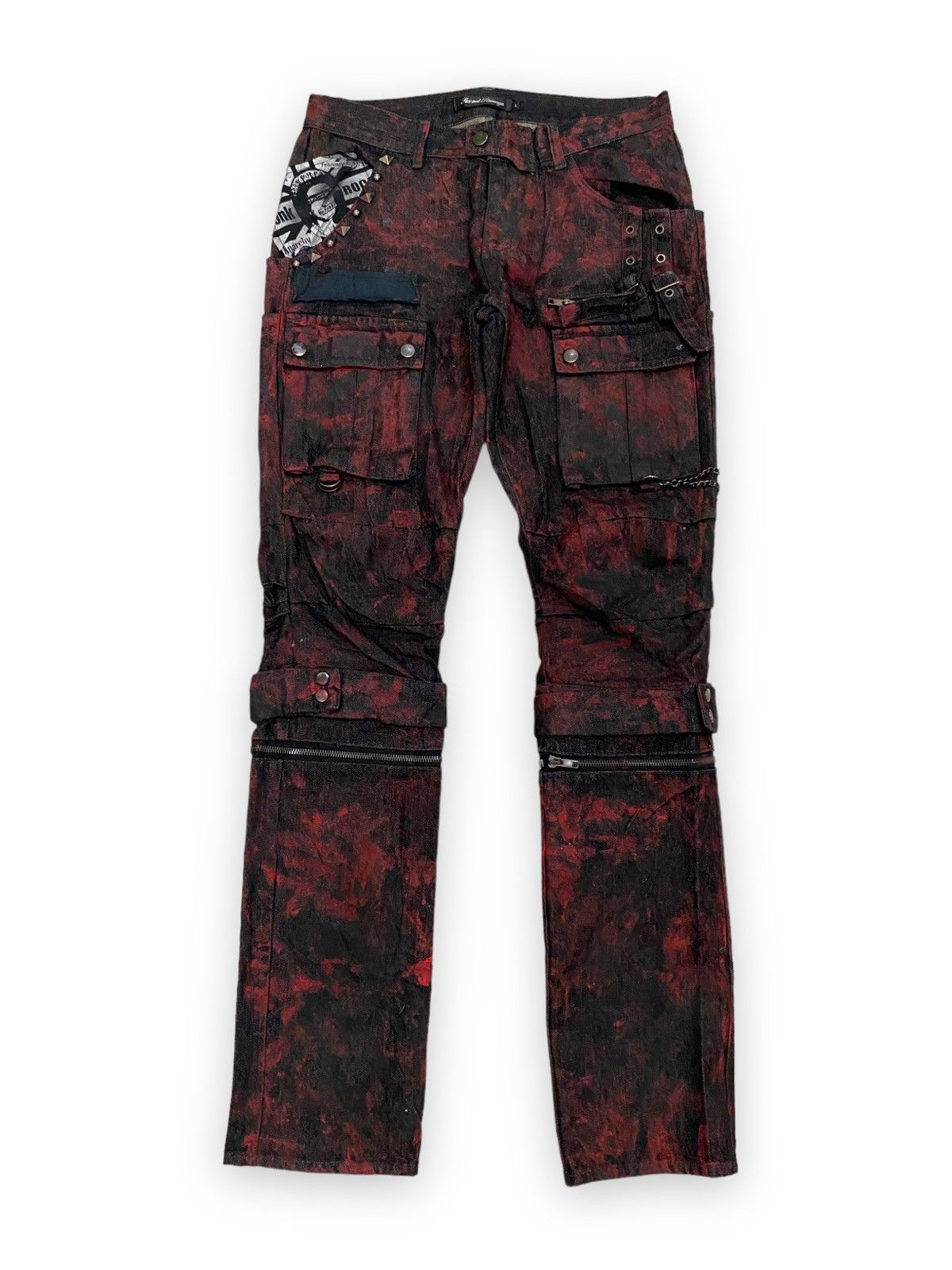 Image of Archival Clothing x Seditionaries Japanese Punk Seditionaries Pants in Dark Maroon, Men's (Size 30)