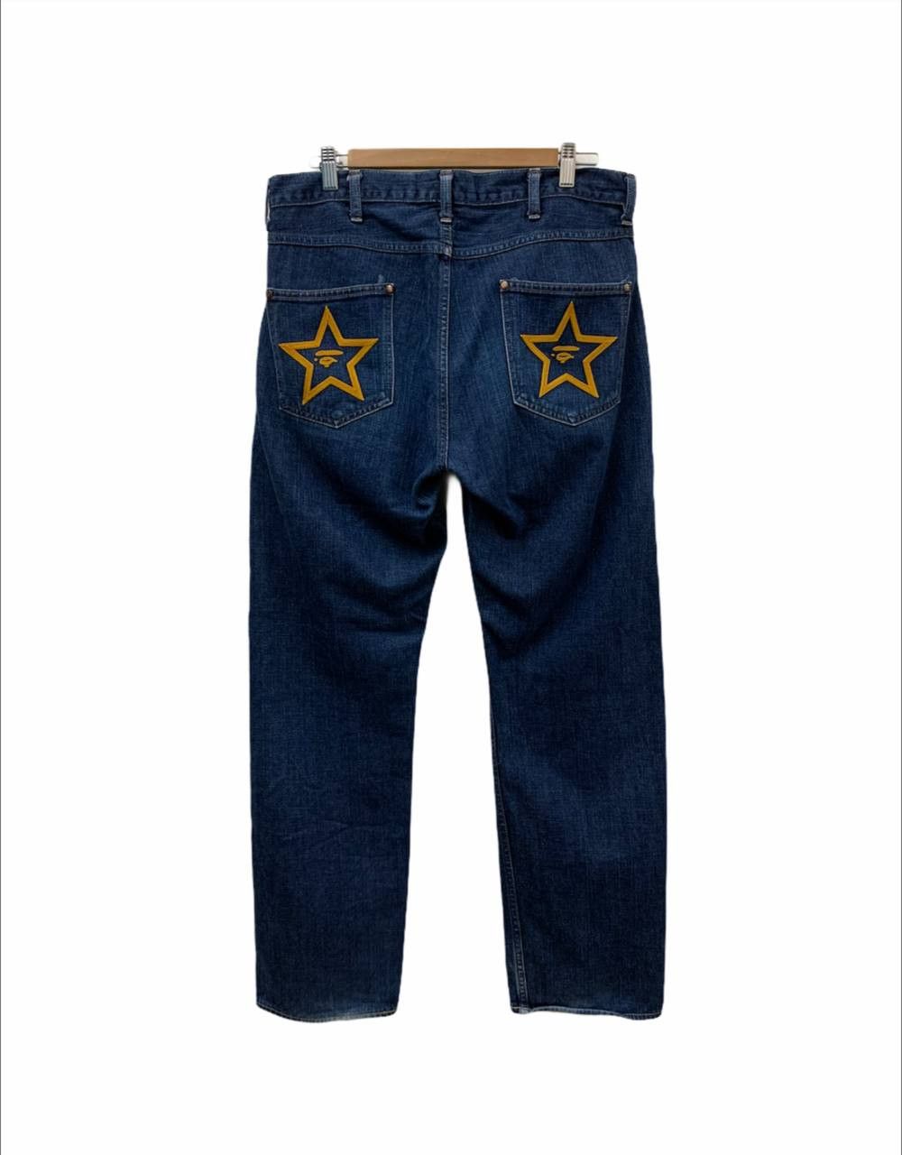 Bape Bape Star Embroidery Denim Pants Size US 33 - 4 Thumbnail