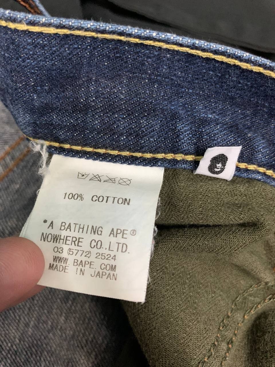 Bape Bape Star Embroidery Denim Pants Size US 33 - 9 Thumbnail