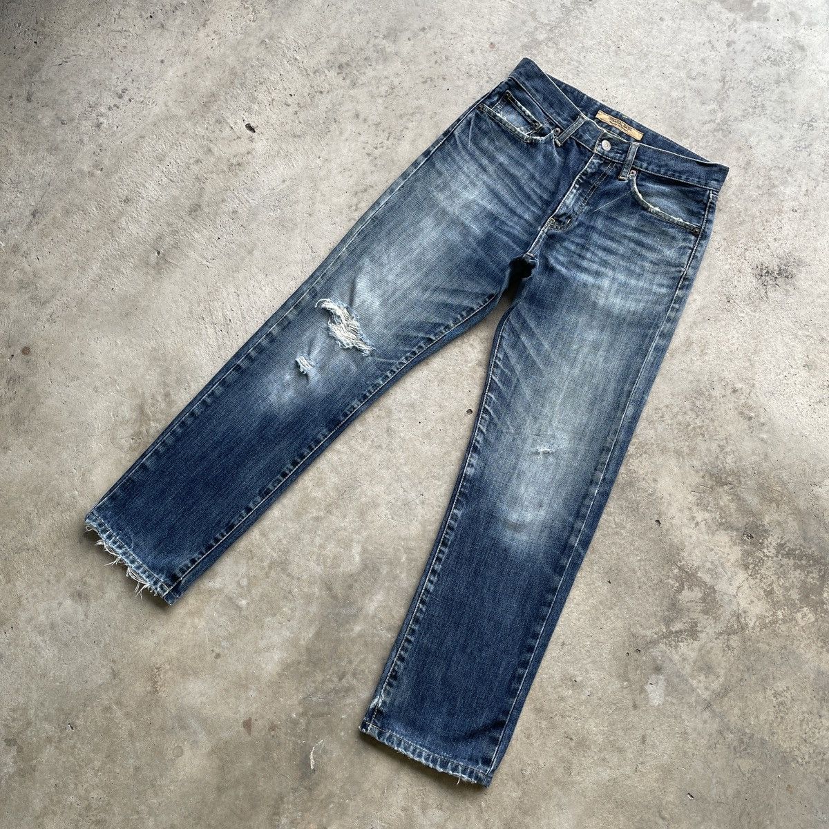 Japanese Brand W29🔥 Vintage Japanese Distressed Denim Jeans Pants Faded Size US 29 - 2 Thumbnail