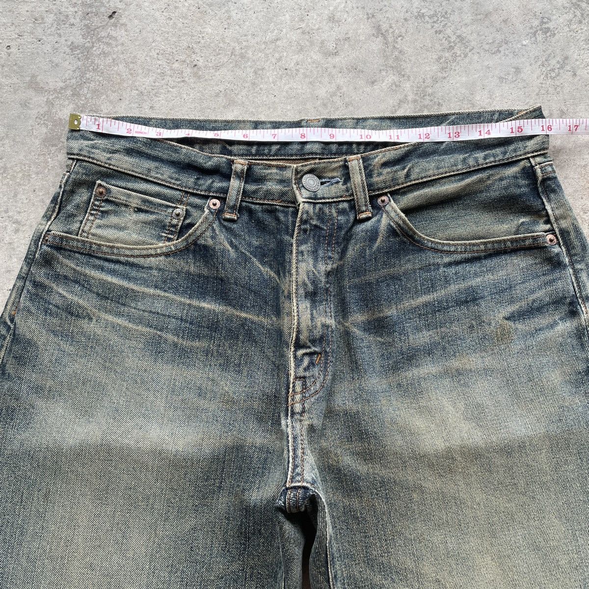 Japanese Brand RUSTY🔥 Japanese Vintage Faded Distressed Jeans Denim Pants Size US 32 / EU 48 - 5 Thumbnail