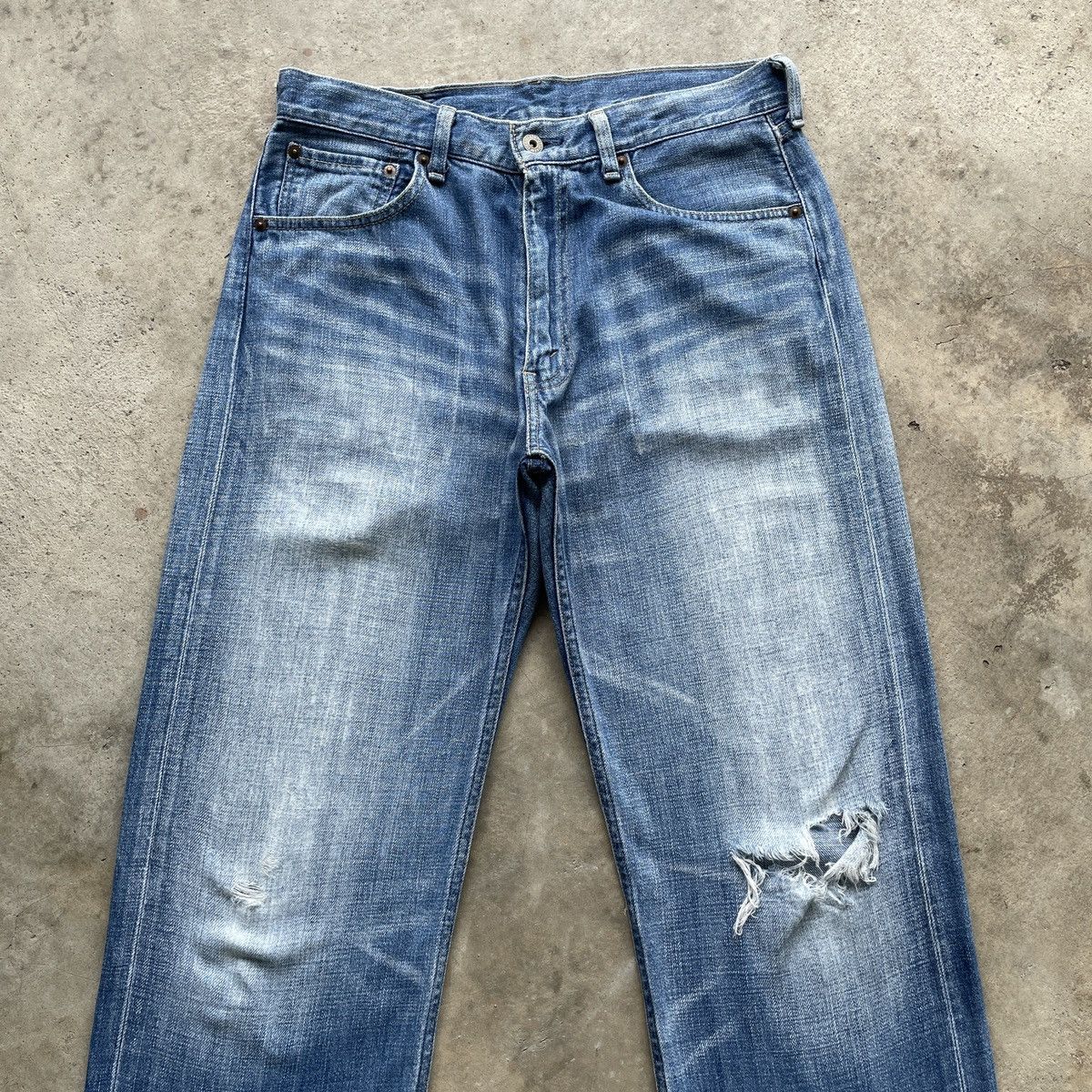 Levi's Vintage Clothing Vintage Levi’s 503 Distressed Faded Denim Jeans Pants W31 Size US 31 - 3 Thumbnail