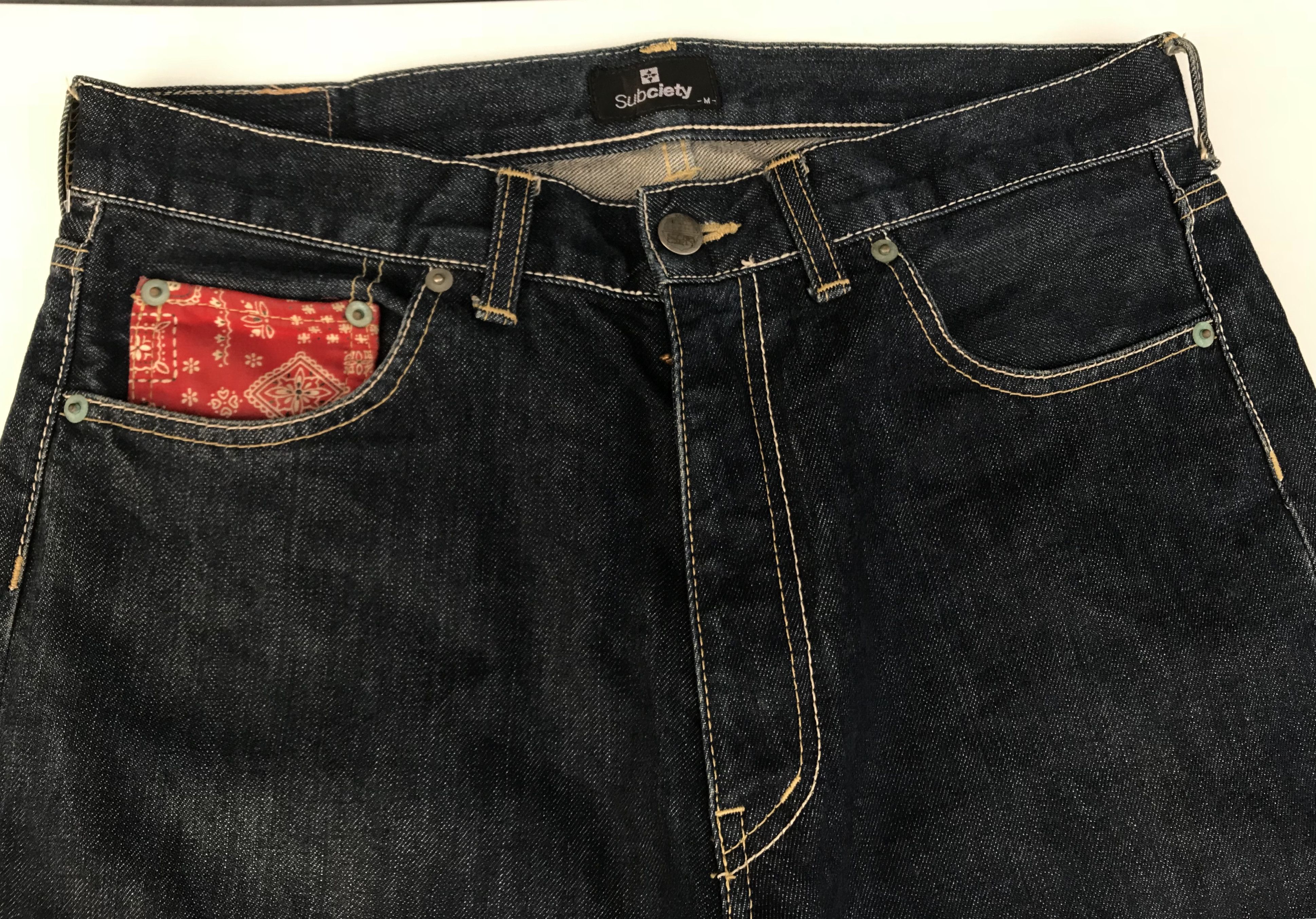 Japanese Brand ❌Last Drop❌SUBCIETY JEANS PAISLEY JAPAN Size US 30 / EU 46 - 6 Thumbnail