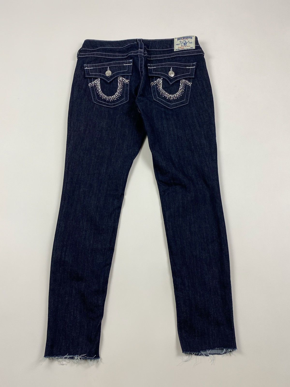 True Religion True Religion Rhinestones Logo Skinny Jeans Pants Size 30 Size 32" / US 10 / IT 46 - 1 Thumbnail
