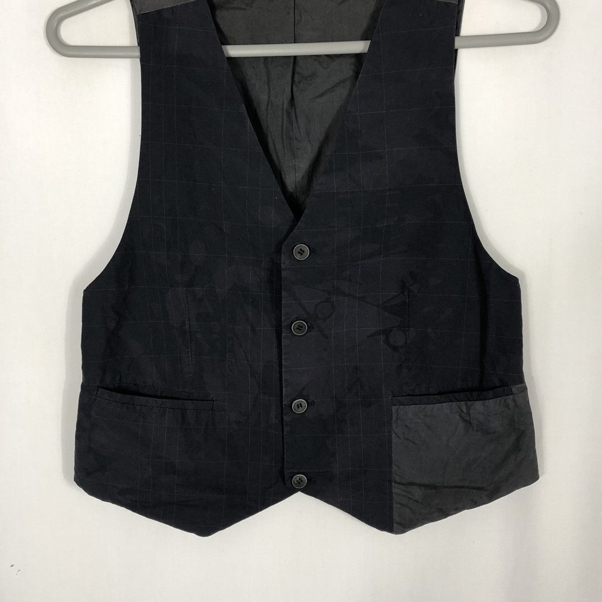 Helmut Lang ❤️Authentic❤️Helmut Lang Dark Splash Abstract Buttons Vests Size XXS / US 00 / IT 34 - 3 Thumbnail