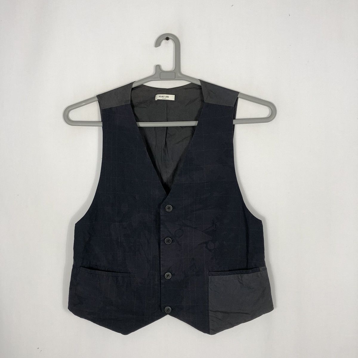 Helmut Lang ❤️Authentic❤️Helmut Lang Dark Splash Abstract Buttons Vests Size XXS / US 00 / IT 34 - 1 Thumbnail
