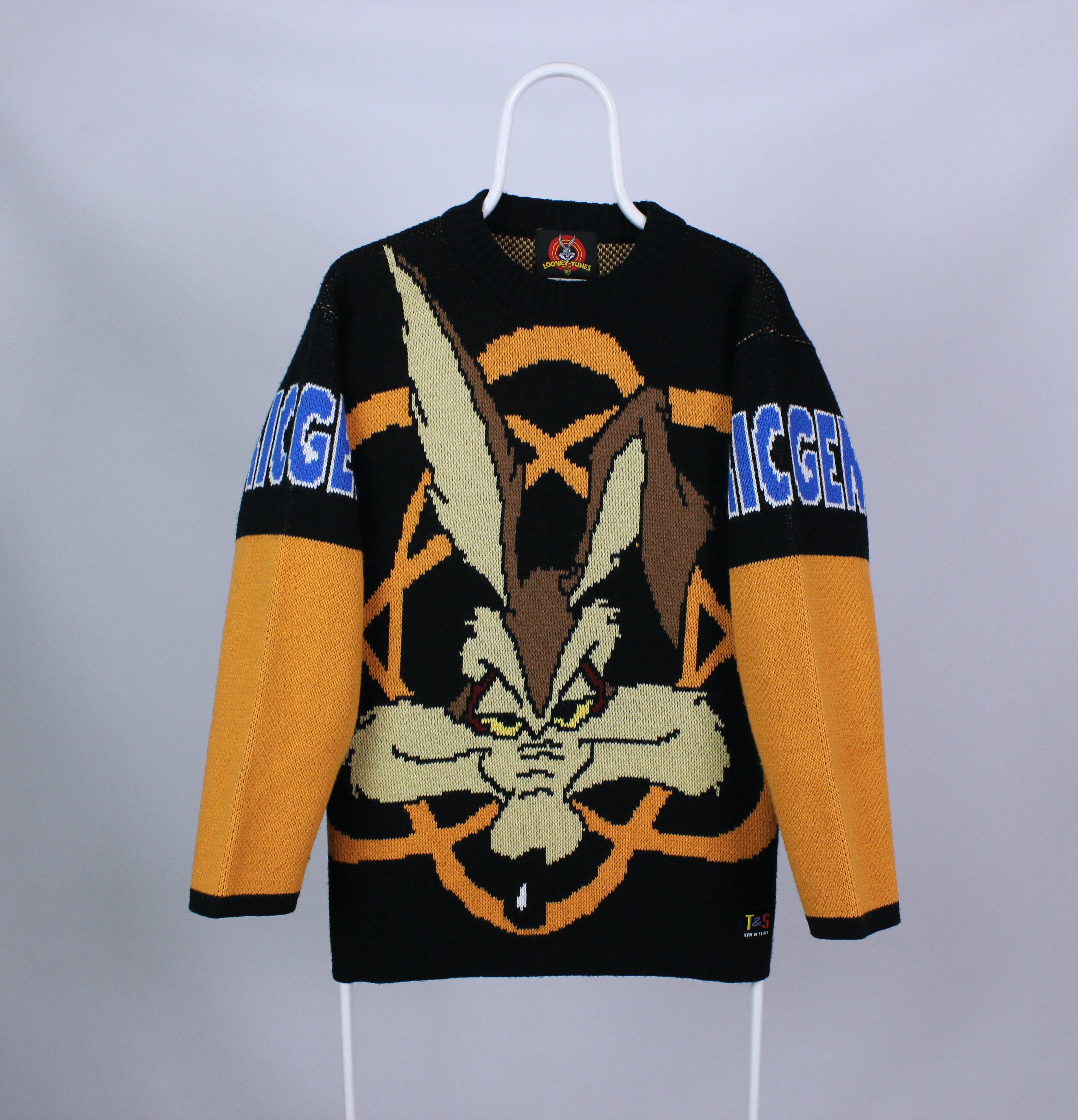 Vintage Warner Bros Looney Tunes heavy sweater big logo M 1998 Size US M / EU 48-50 / 2 - 1 Thumbnail