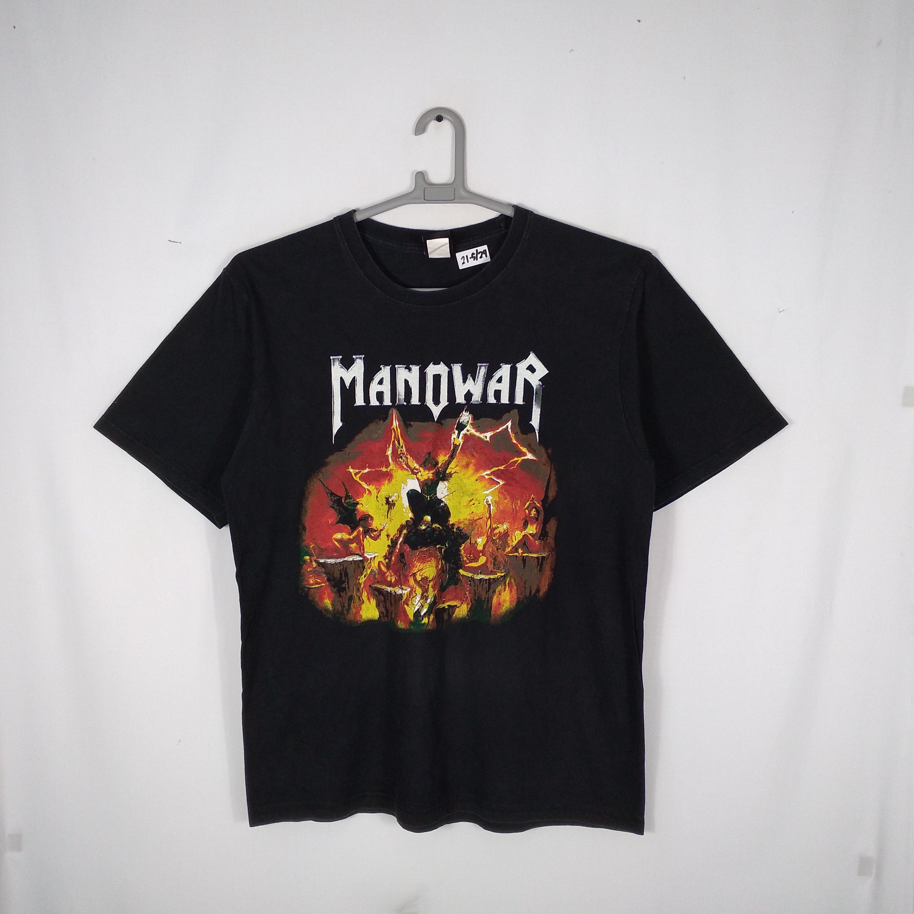 Band Tees × Vintage Vintage Manowar Heavy Metal Band Hell Promo Tee Size US L / EU 52-54 / 3 - 1 Thumbnail