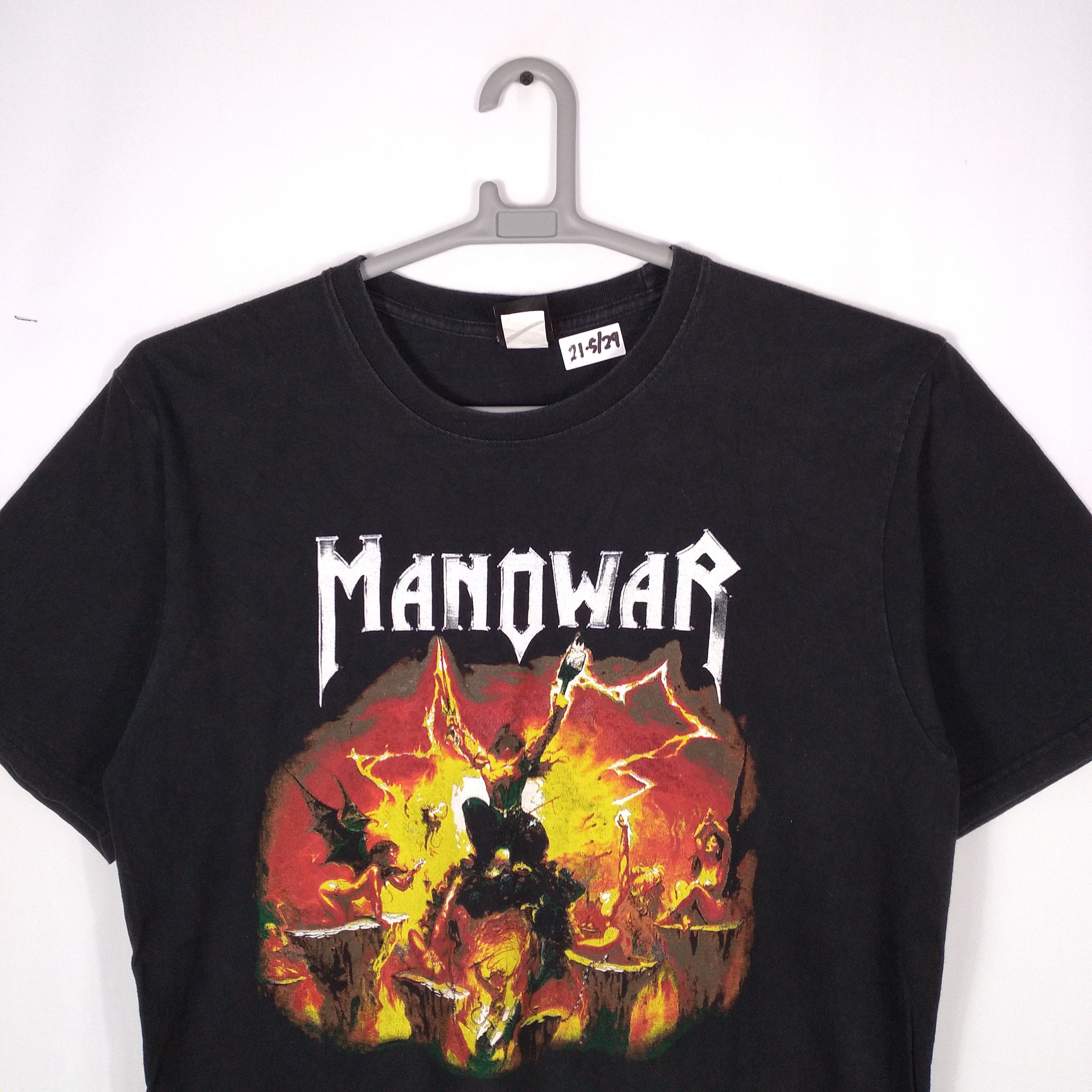 Band Tees × Vintage Vintage Manowar Heavy Metal Band Hell Promo Tee Size US L / EU 52-54 / 3 - 2 Thumbnail