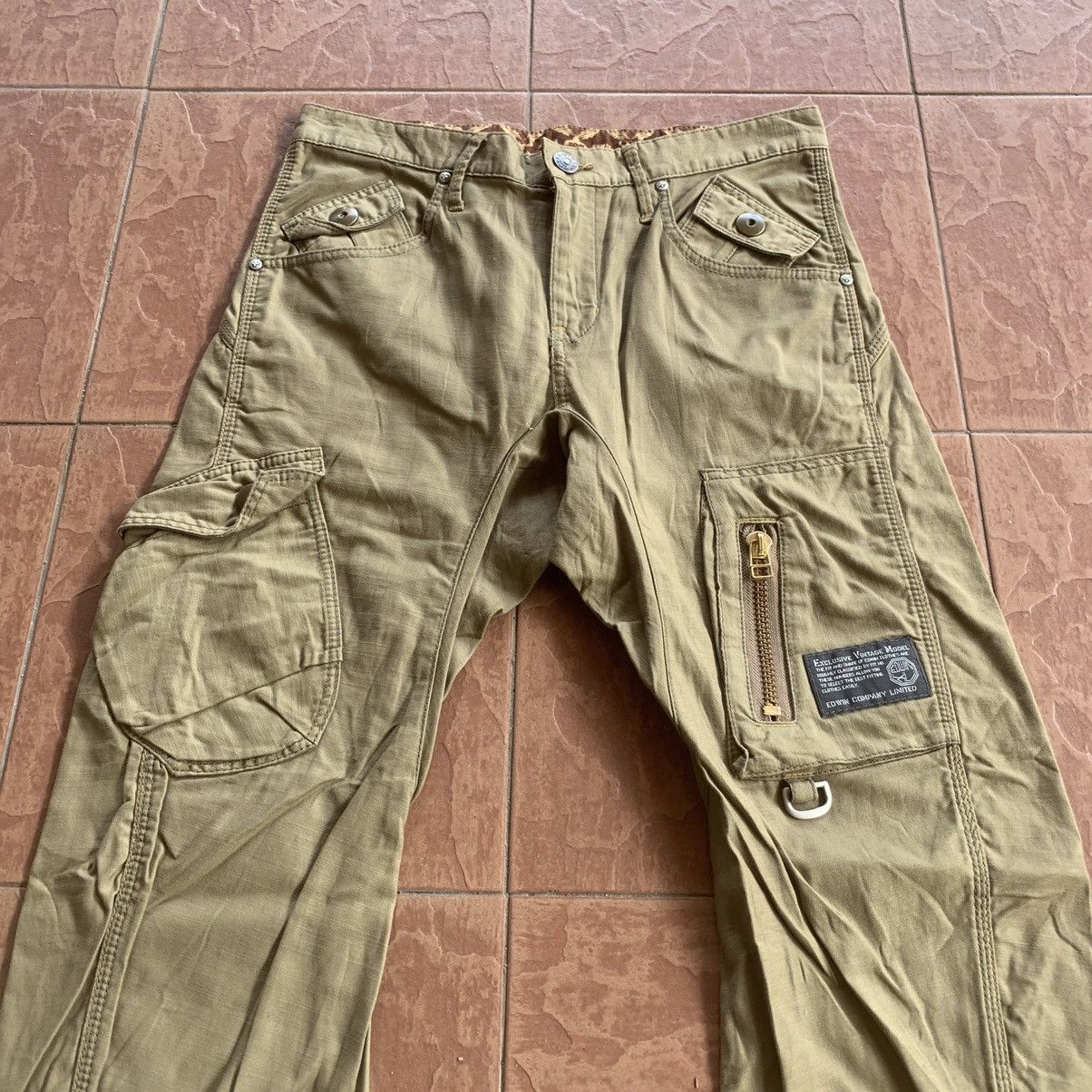 Japanese Brand × Vintage JAPANESE VINTAGE TROUSERS EDWIN UTILITY CROTCH-C CARGO PANTS Size US 30 / EU 46 - 2 Thumbnail