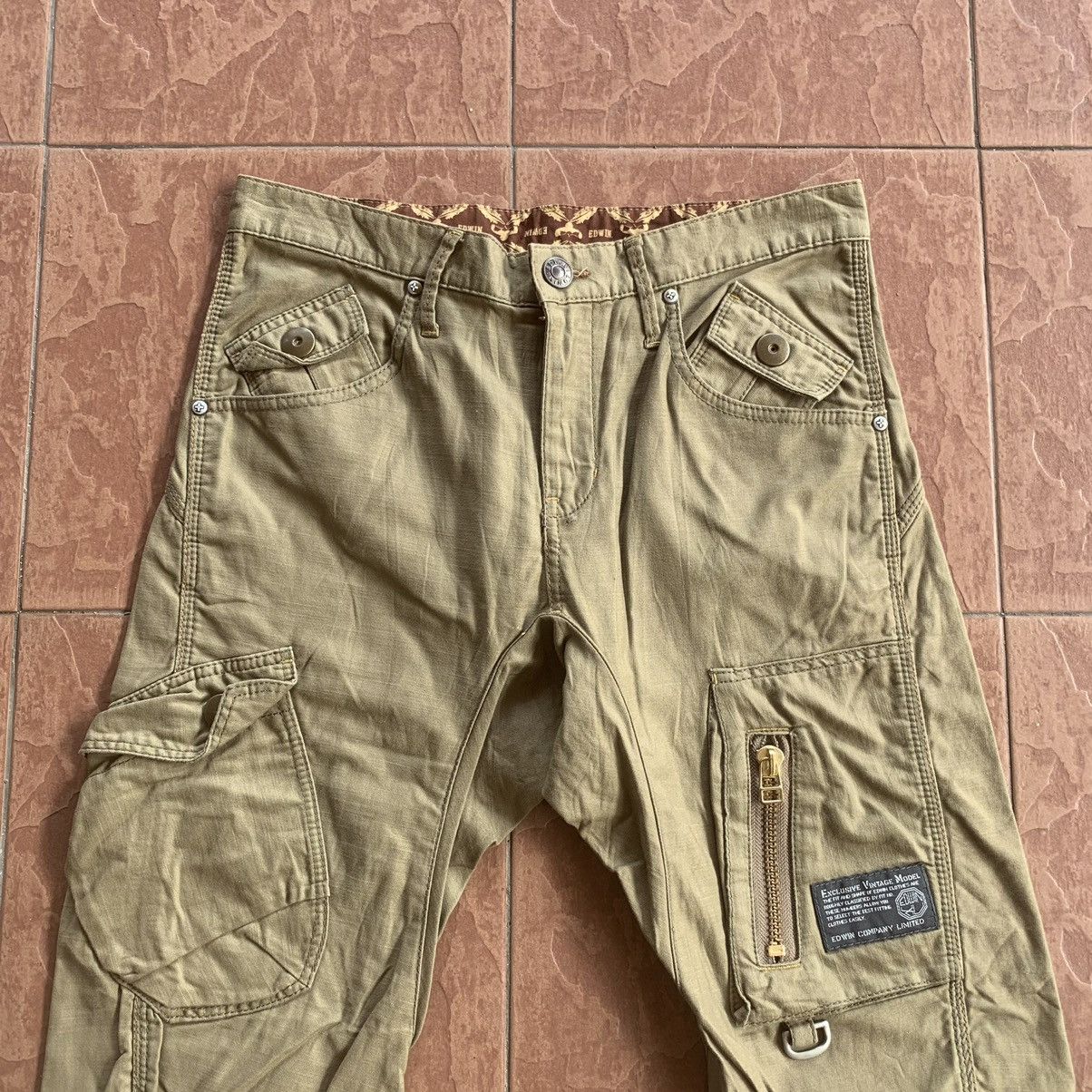 Japanese Brand × Vintage JAPANESE VINTAGE TROUSERS EDWIN UTILITY CROTCH-C CARGO PANTS Size US 30 / EU 46 - 3 Thumbnail
