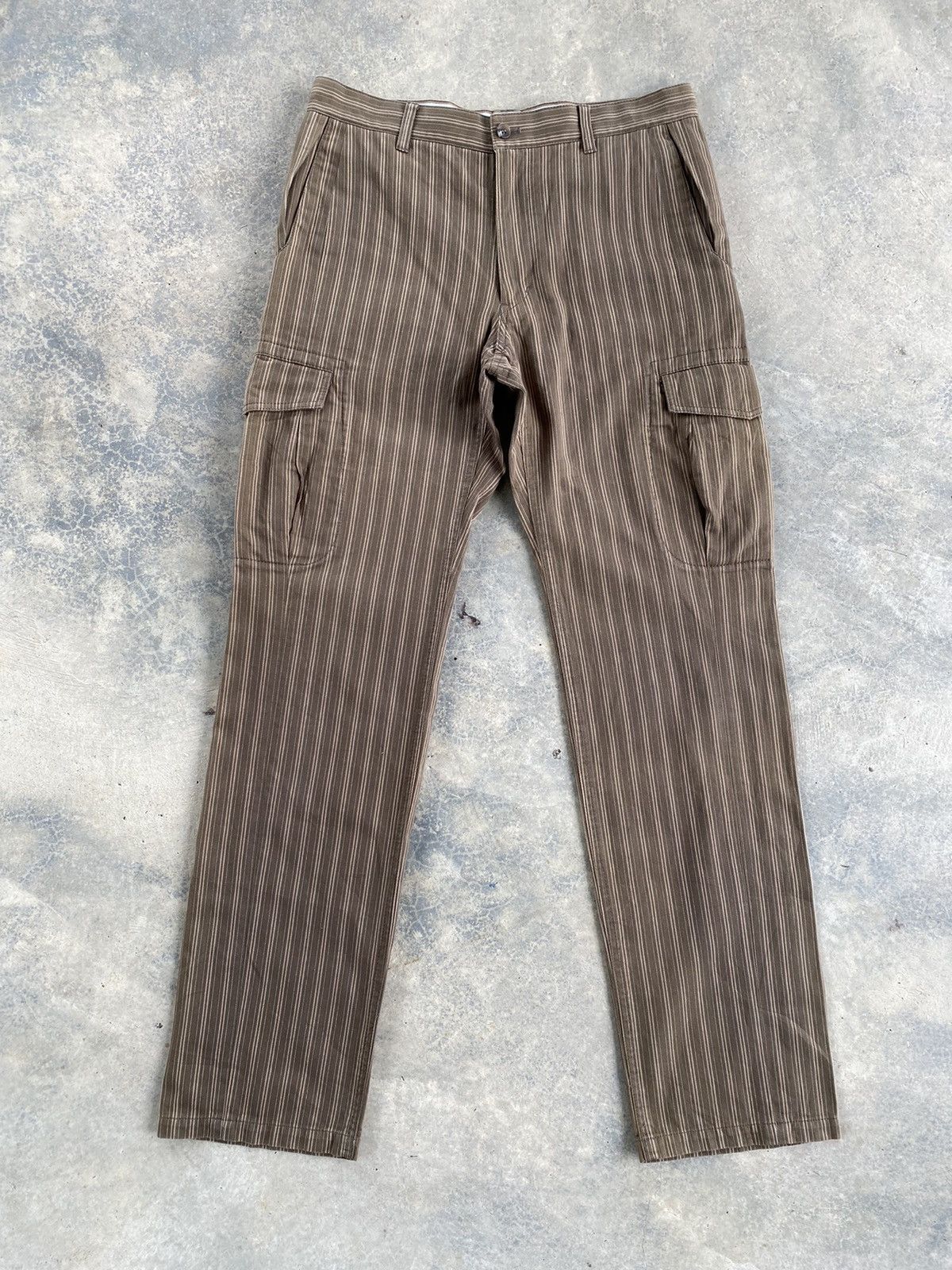 image of Yohji Yamamoto A.a.r Striped Cargo Pants, Men's (Size 31)