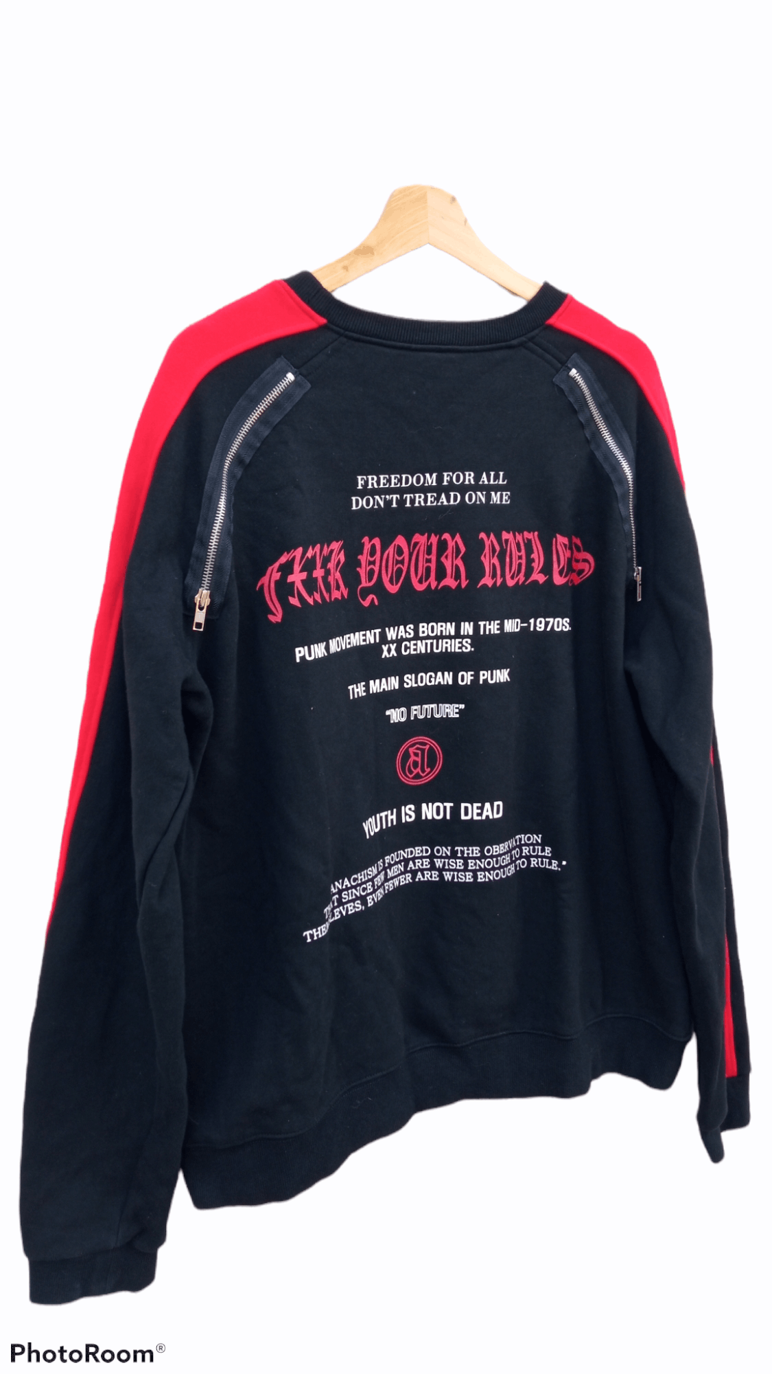 Japanese Brand 🔥🔥Another Youth New Anarchy "No Future" Punk Sweatshirt Size US L / EU 52-54 / 3 - 18 Thumbnail